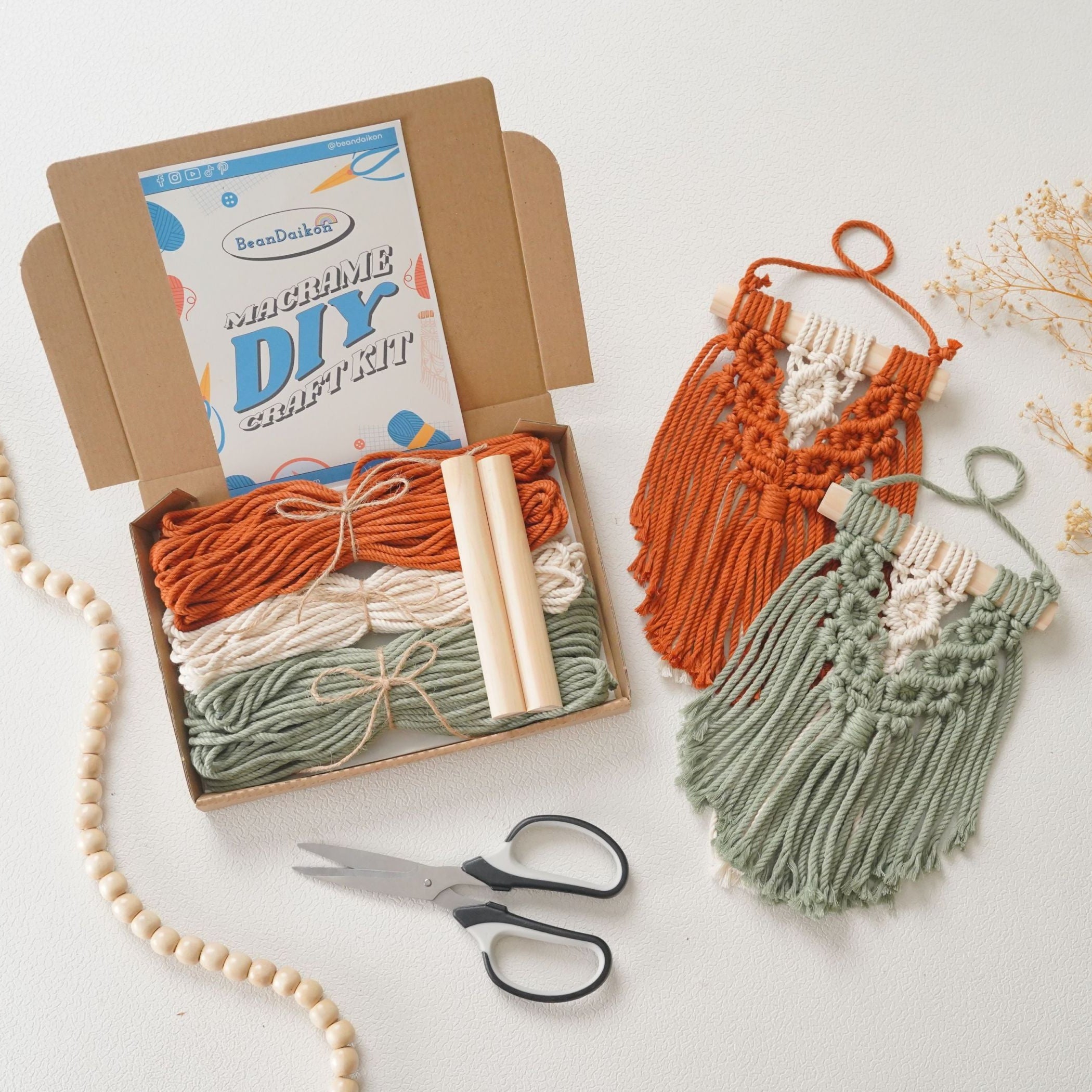 Small Macrame Wall Hanging DIY Kit For Beginner K17