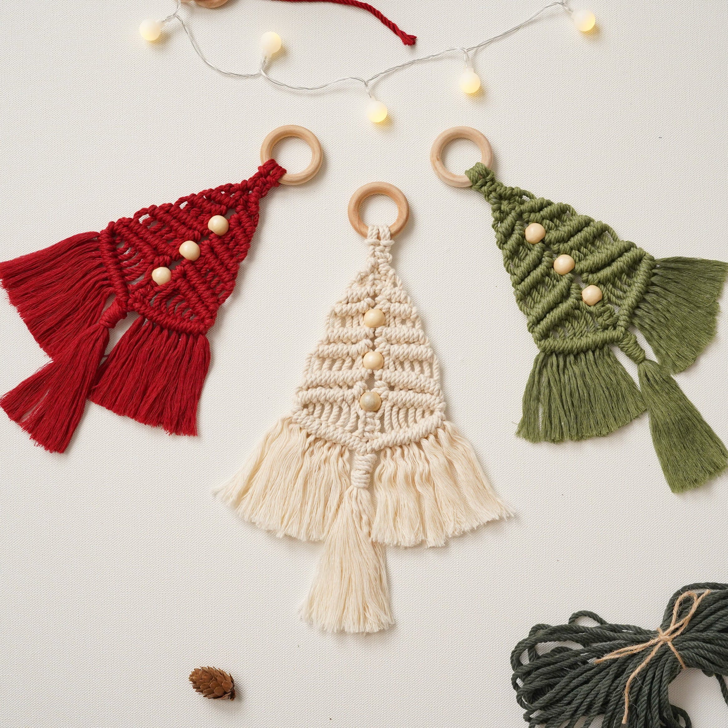 Macrame Mini Christmas Tree Pattern for Christmas Macrame Pattern and DIY P13