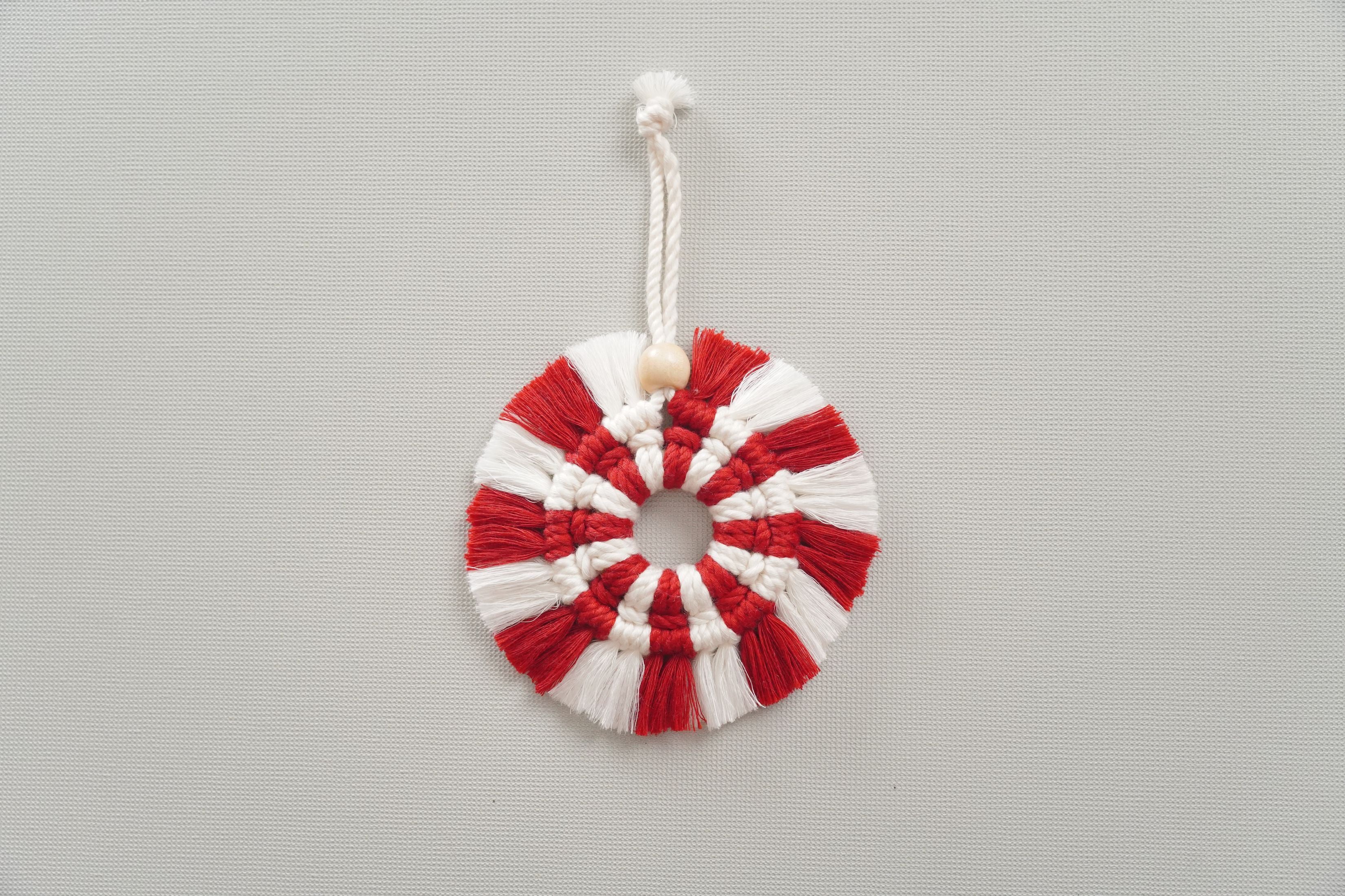 Macrame Christmas Ornament DIY Kit – Handmade Holiday Decor K65
