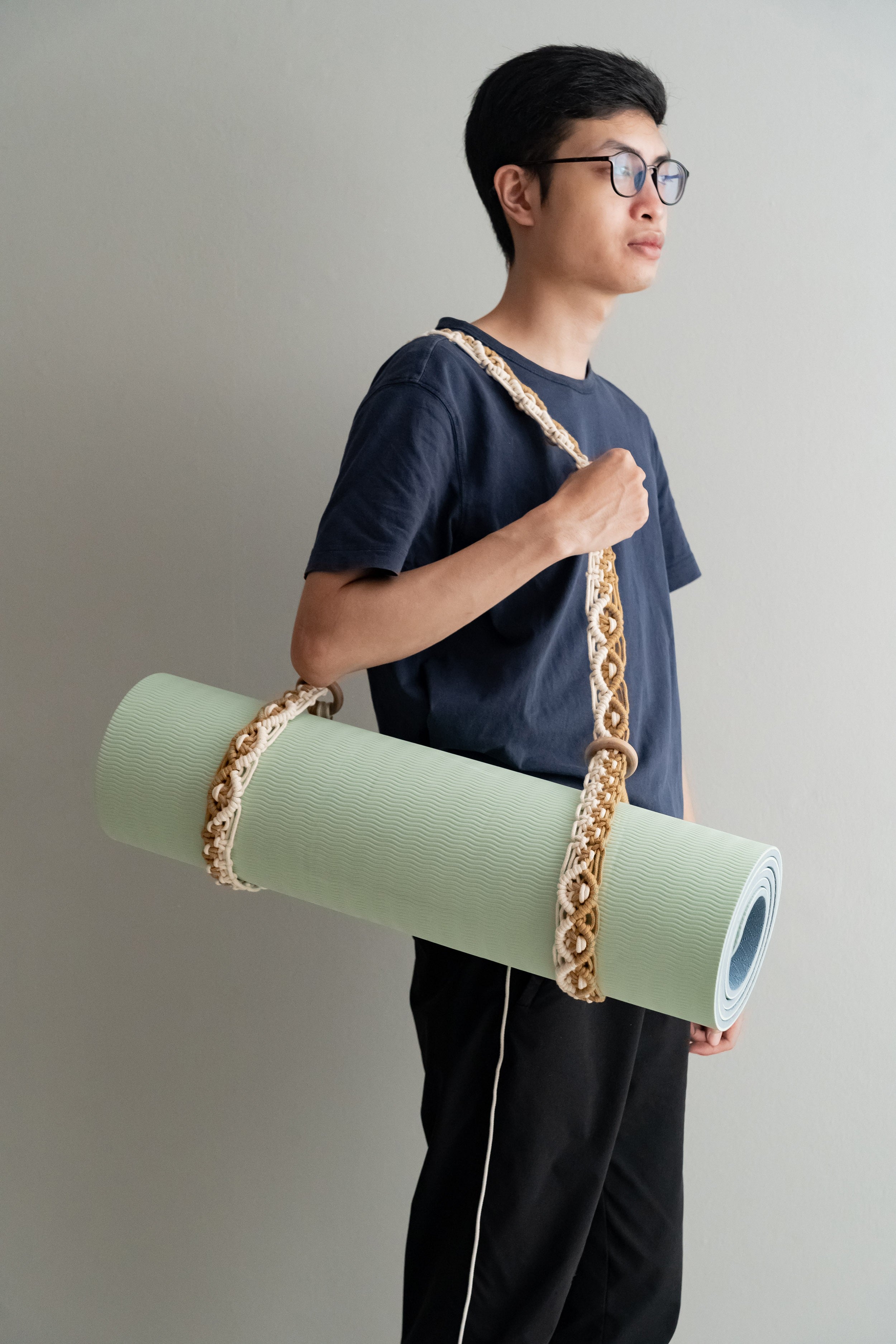 Macrame Yoga Mat Strap for Boho Home Decor and Yoga Mat Carrier