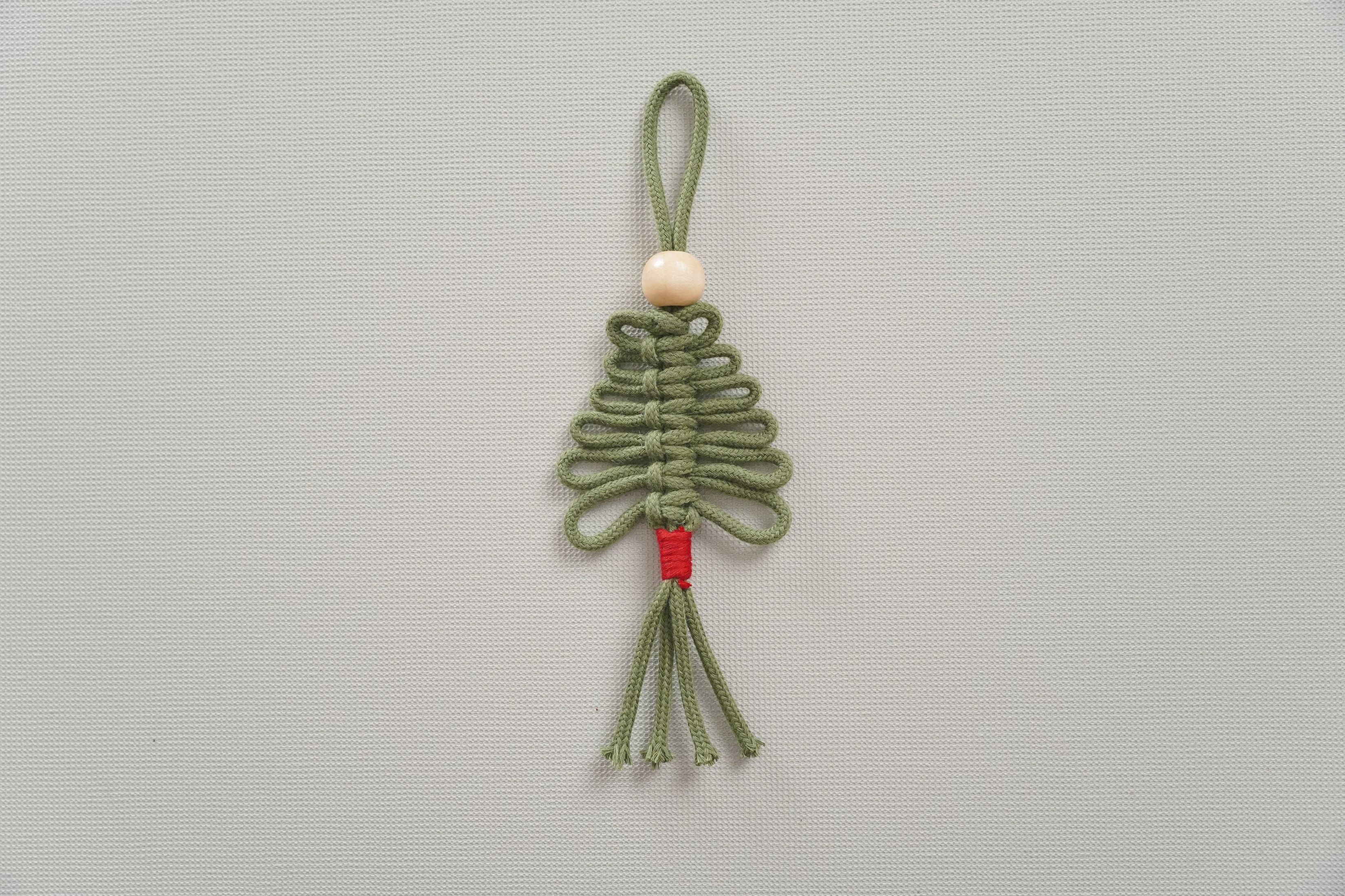 Macrame Christmas Ornament DIY Kit – Handmade Holiday Decor K65