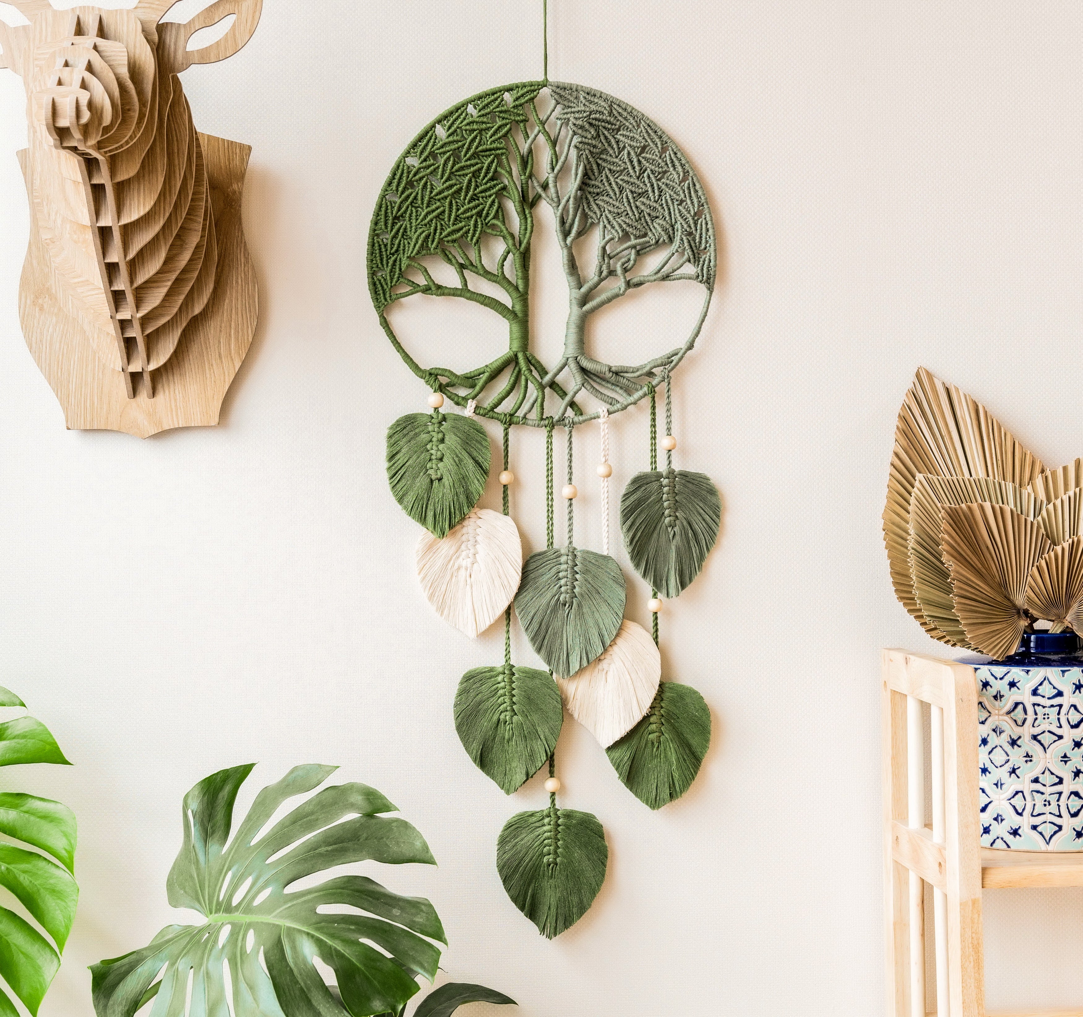Macrame Tree Of Life Wall Hanging Macrame for Boho Wall Decor W19