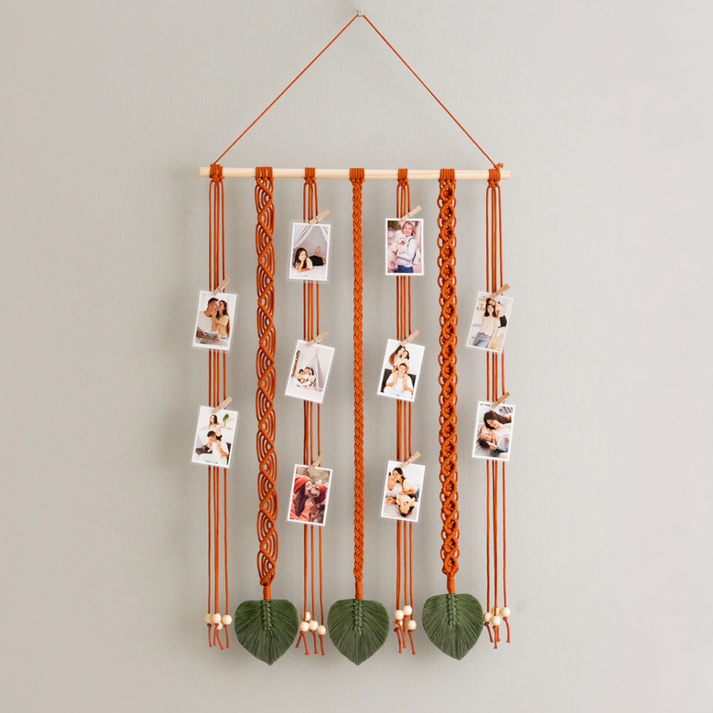Macrame Photo Hanger macrame cord photo wall decor for boho home I44