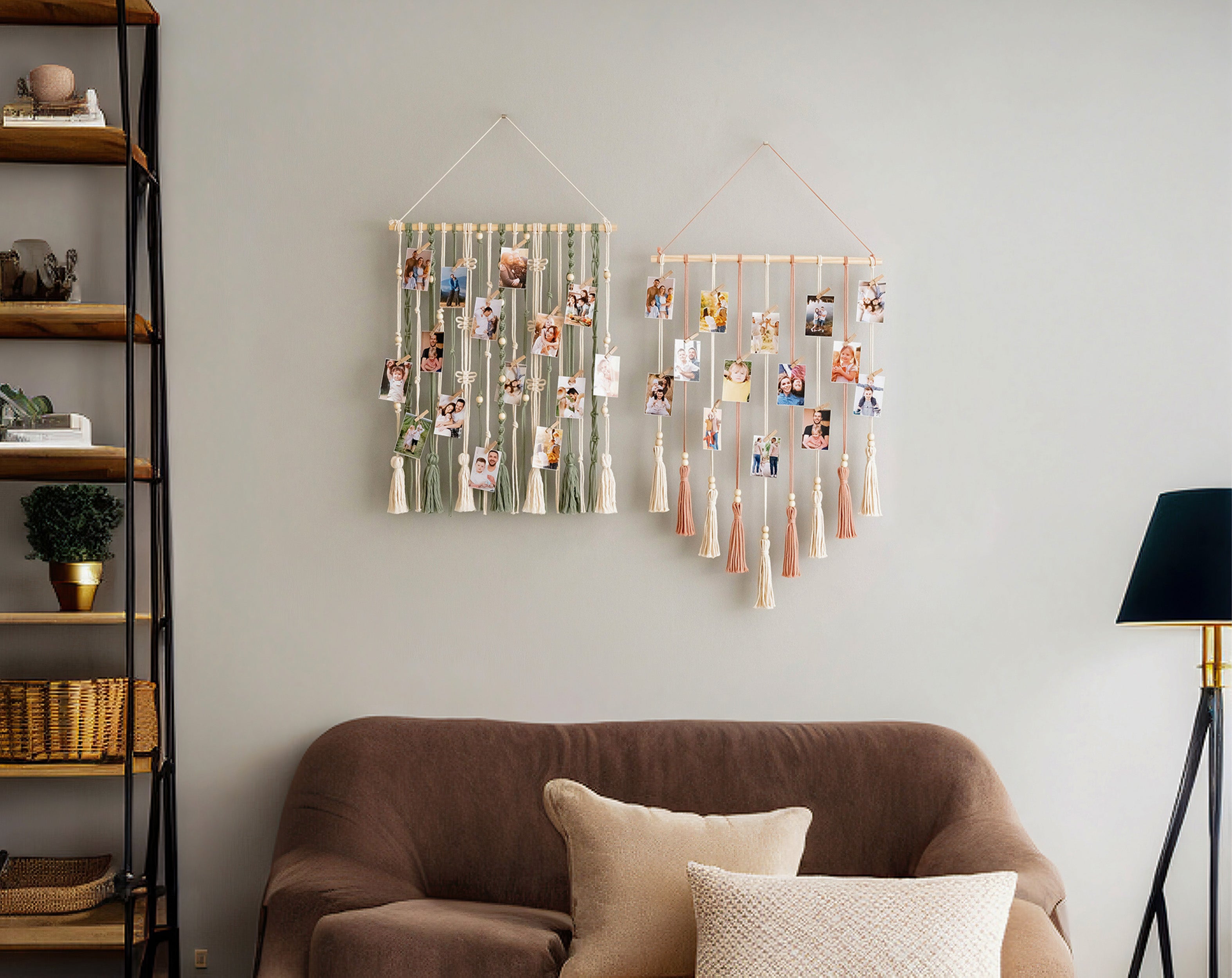 Macrame Photo Holder Macrame Cord for Wall Photo Display and Boho Decor I76