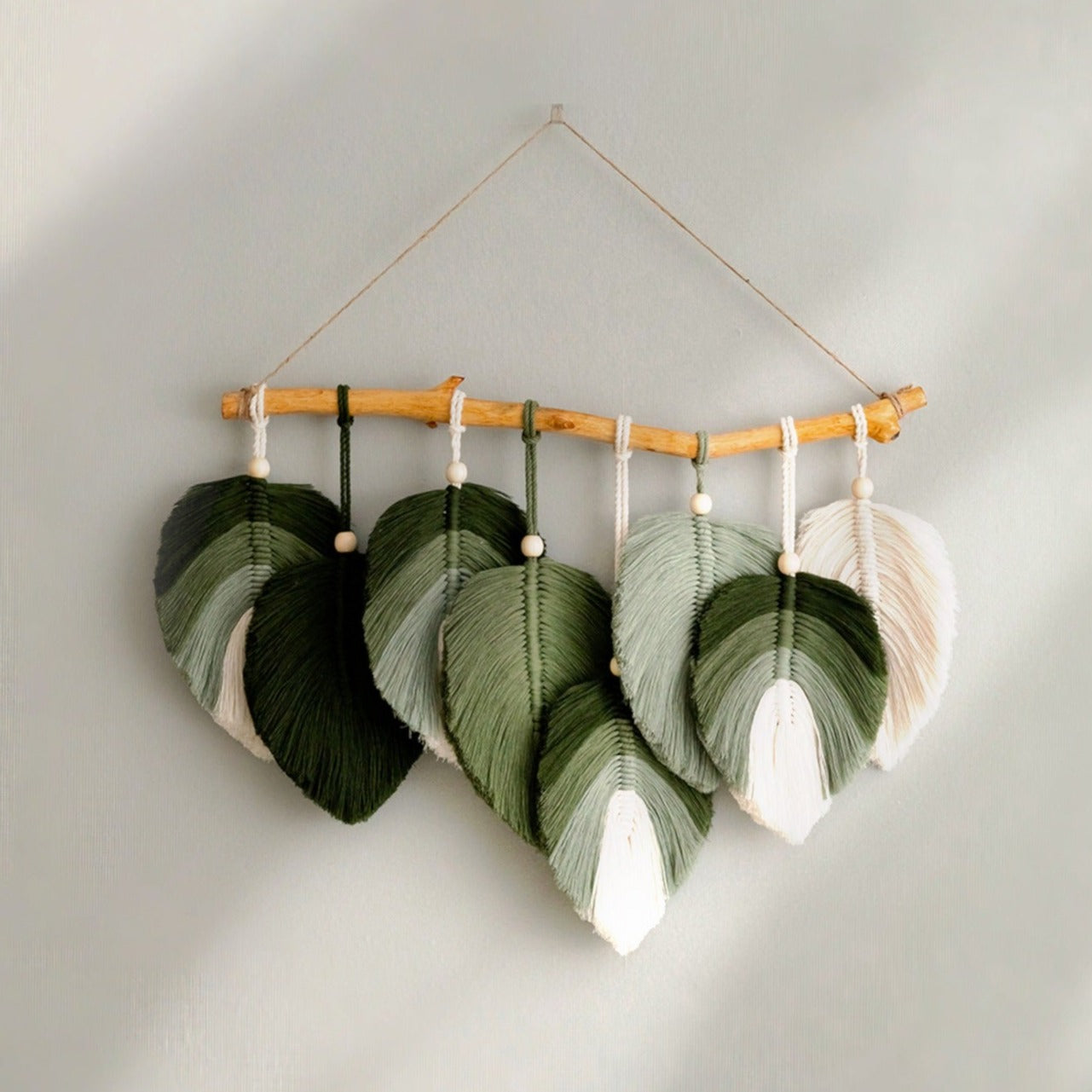 Macrame Wall Hanging - Cotton Rope Leaf Decor L43