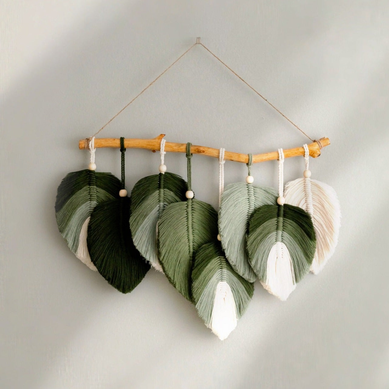 Macrame Leaves Wall Hanging For Tropical Farmhouse Decor