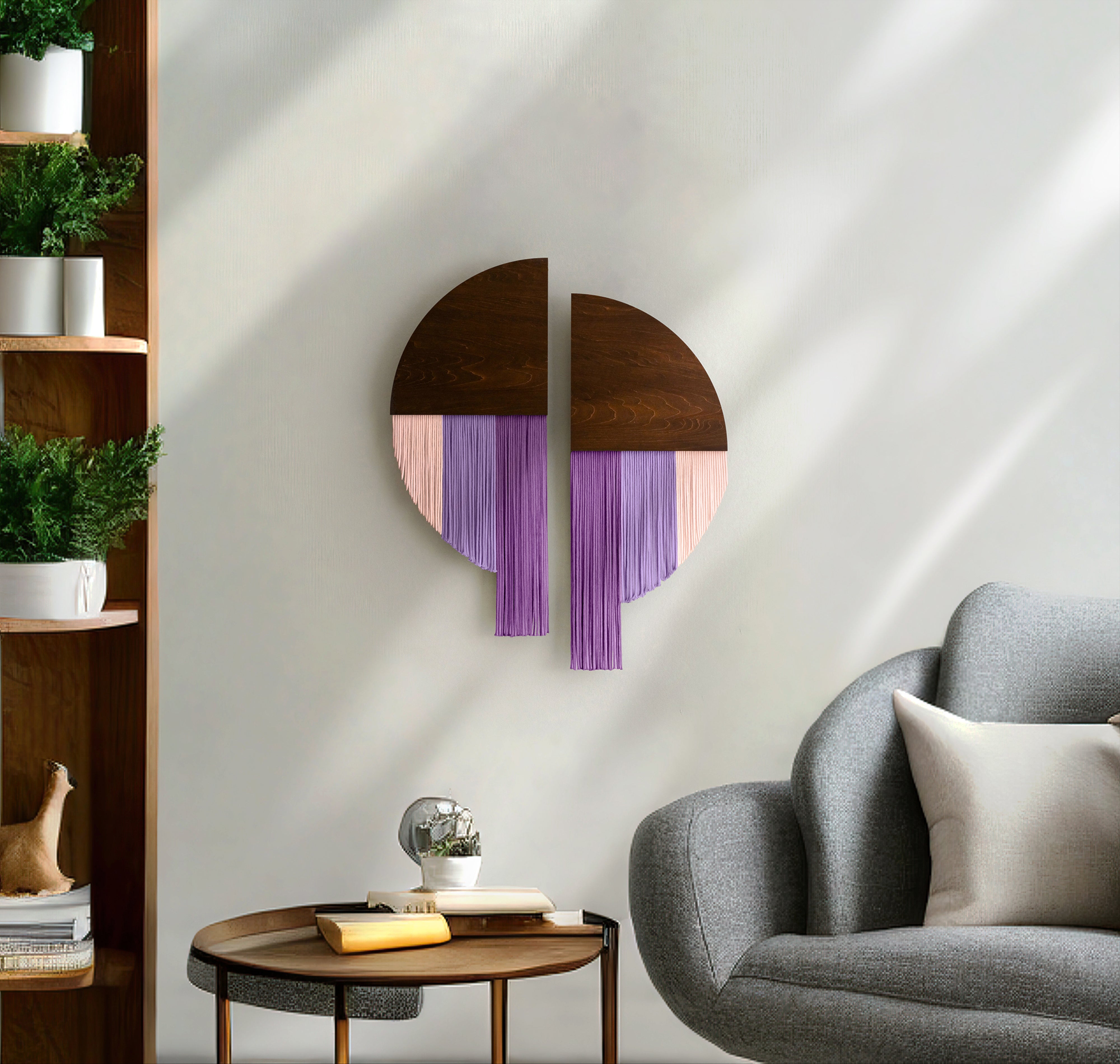 Modern Wall Hanging - Soulmate Wall Hanging in Fiber Art V65