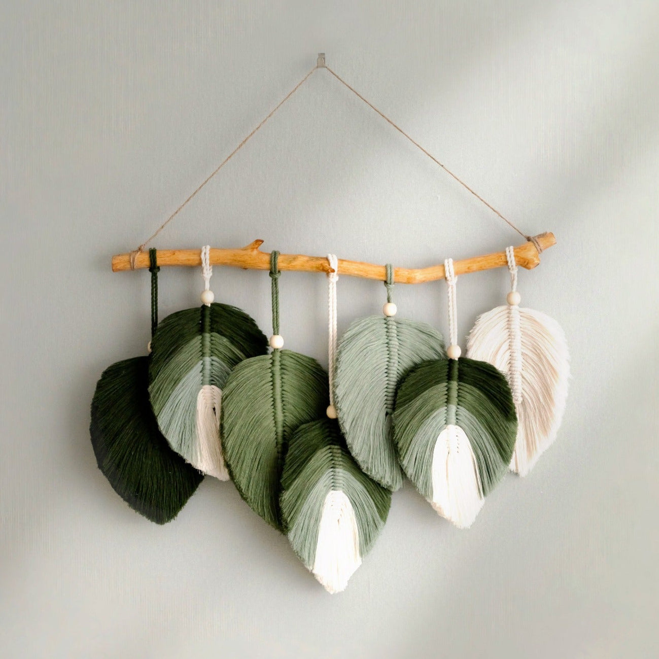 Macrame Wall Hanging - Cotton Rope Leaf Decor L43