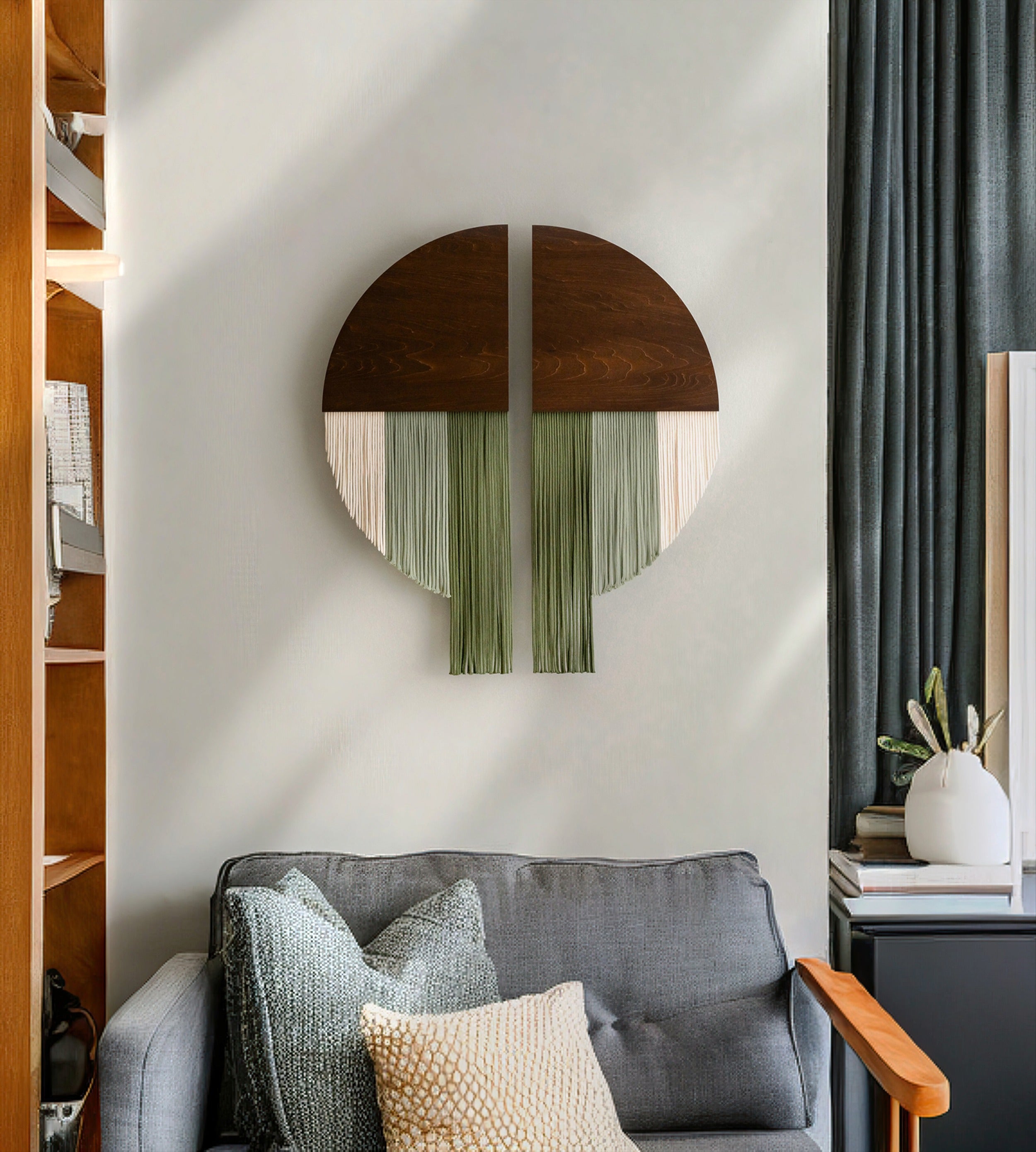 Modern Wall Hanging - Soulmate Wall Hanging in Fiber Art V65