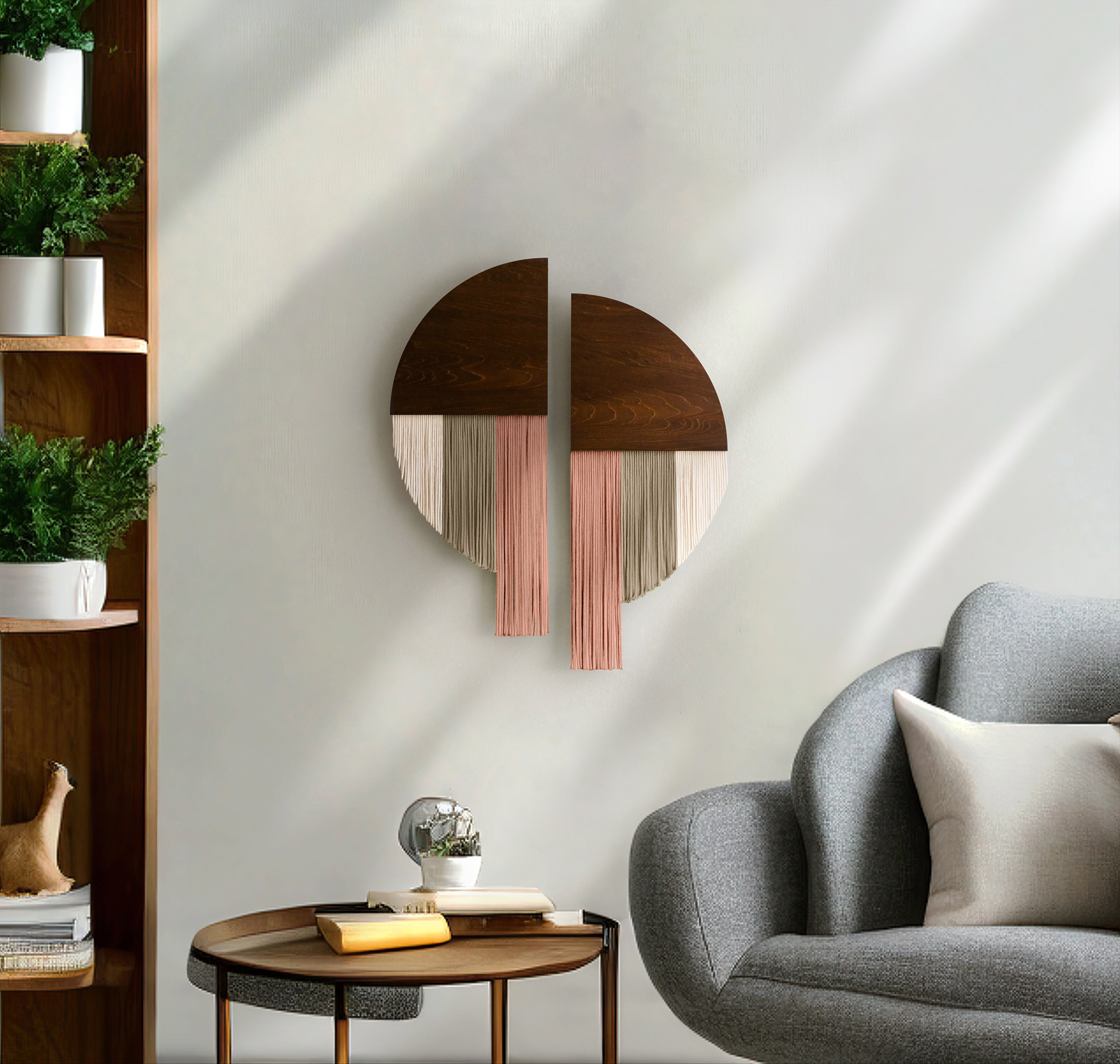 Modern Wall Hanging - Soulmate Wall Hanging in Fiber Art V65