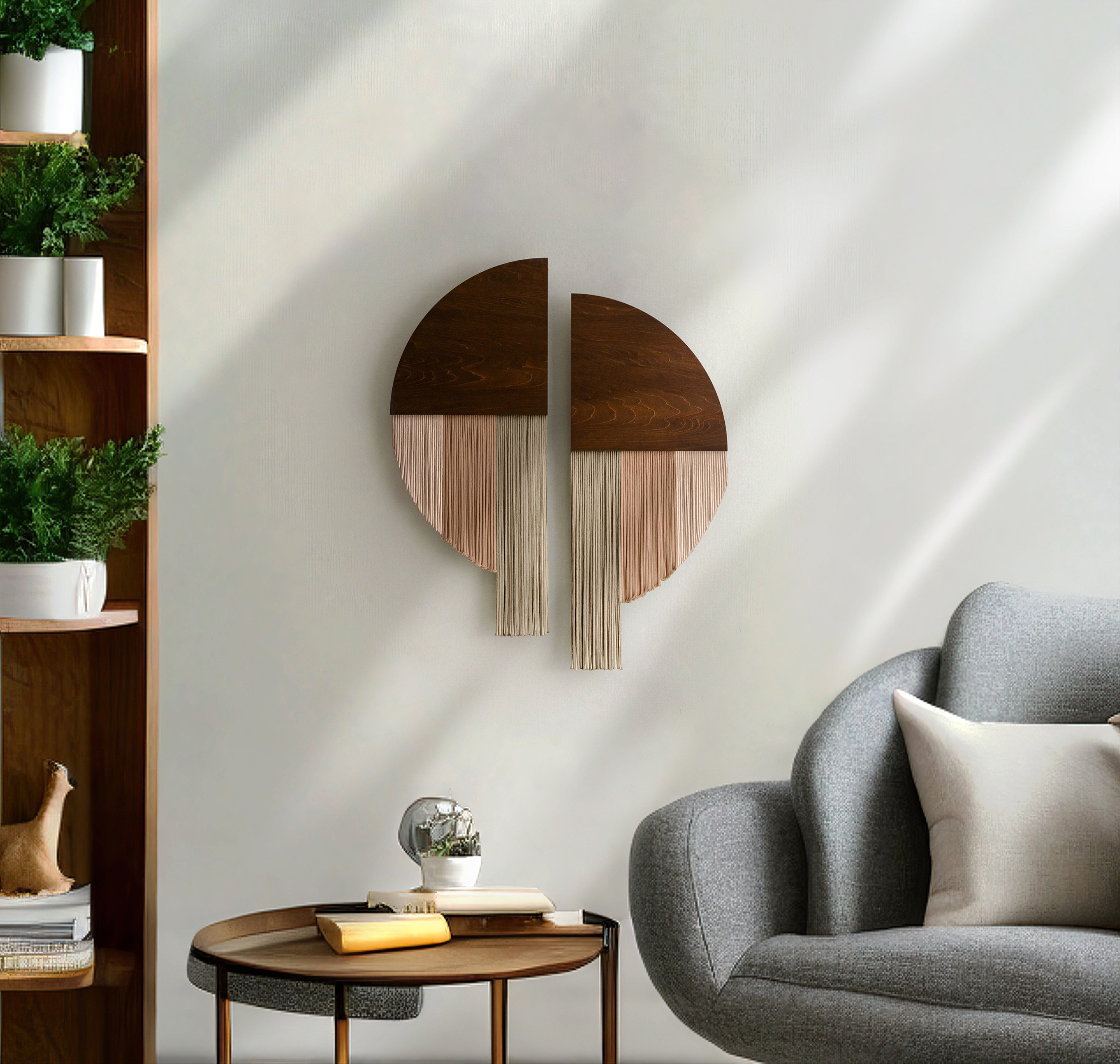 Modern Wall Hanging - Soulmate Wall Hanging in Fiber Art V65