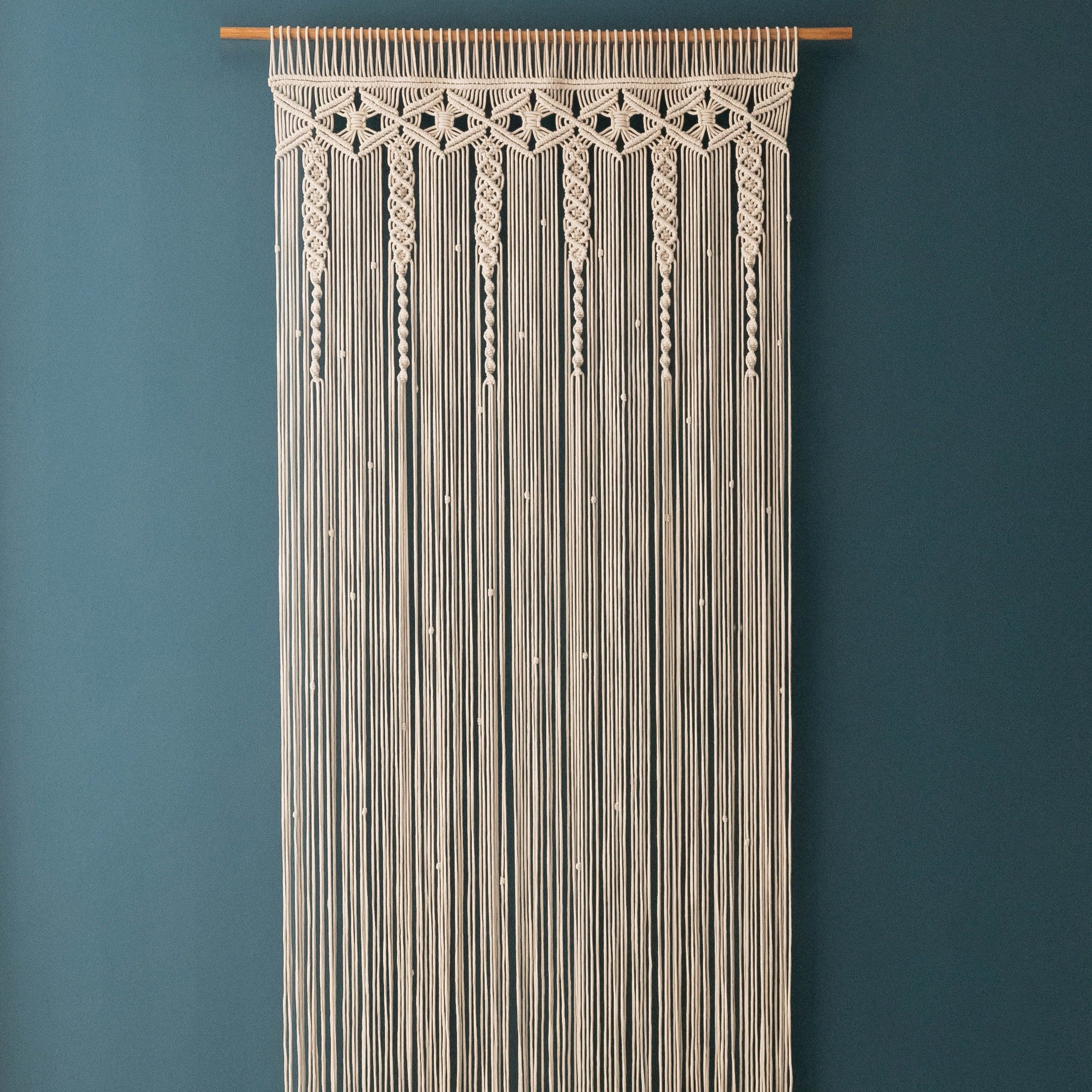 Boho Curtain Cotton Macrame - Pattern Macrame Curtain C06