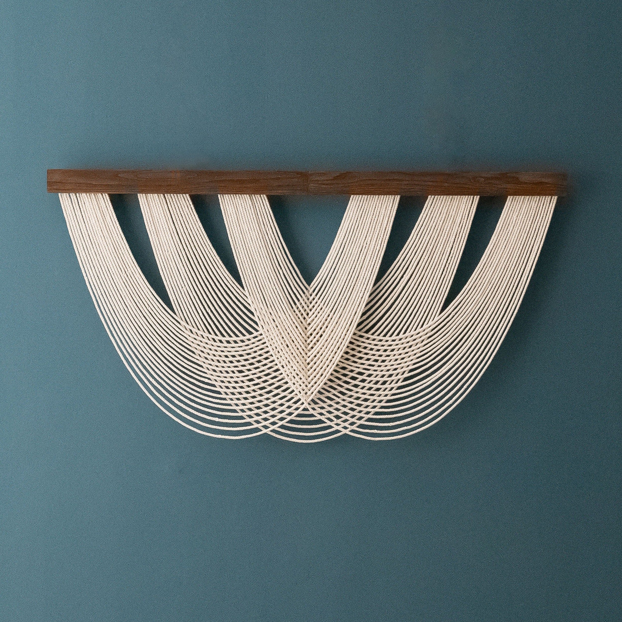 Large Macrame Wave Wall Hanging - Soft Tangle V28