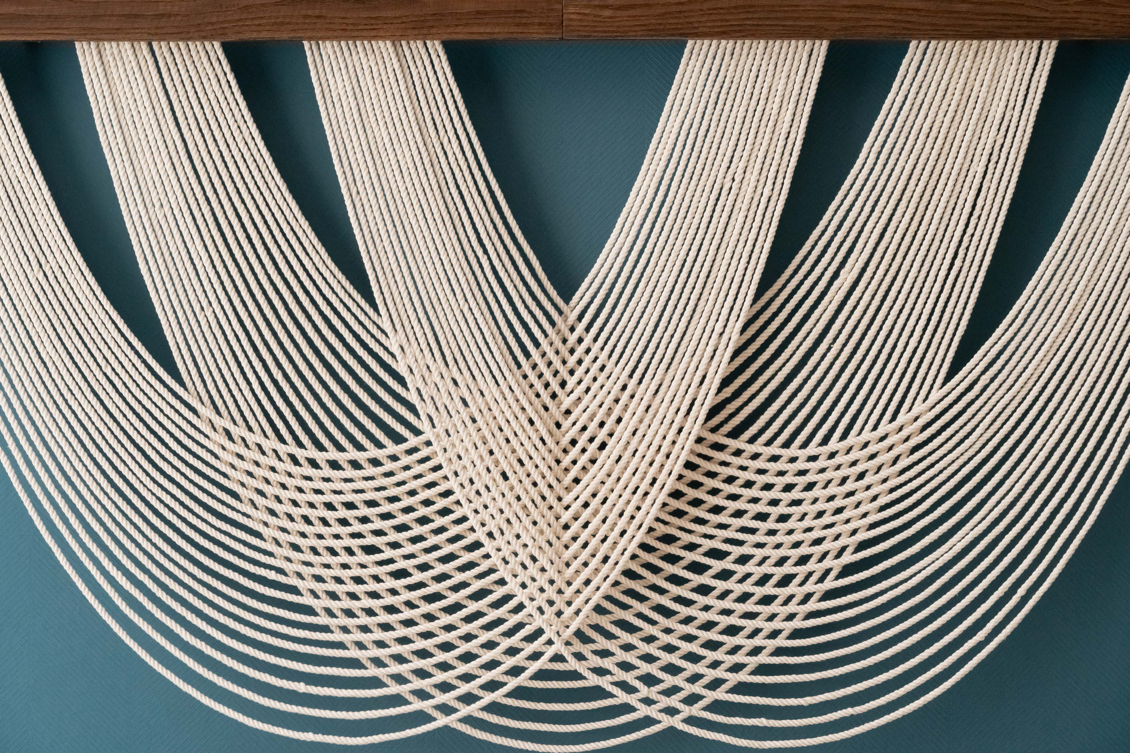 Large Macrame Wave Wall Hanging - Soft Tangle V28