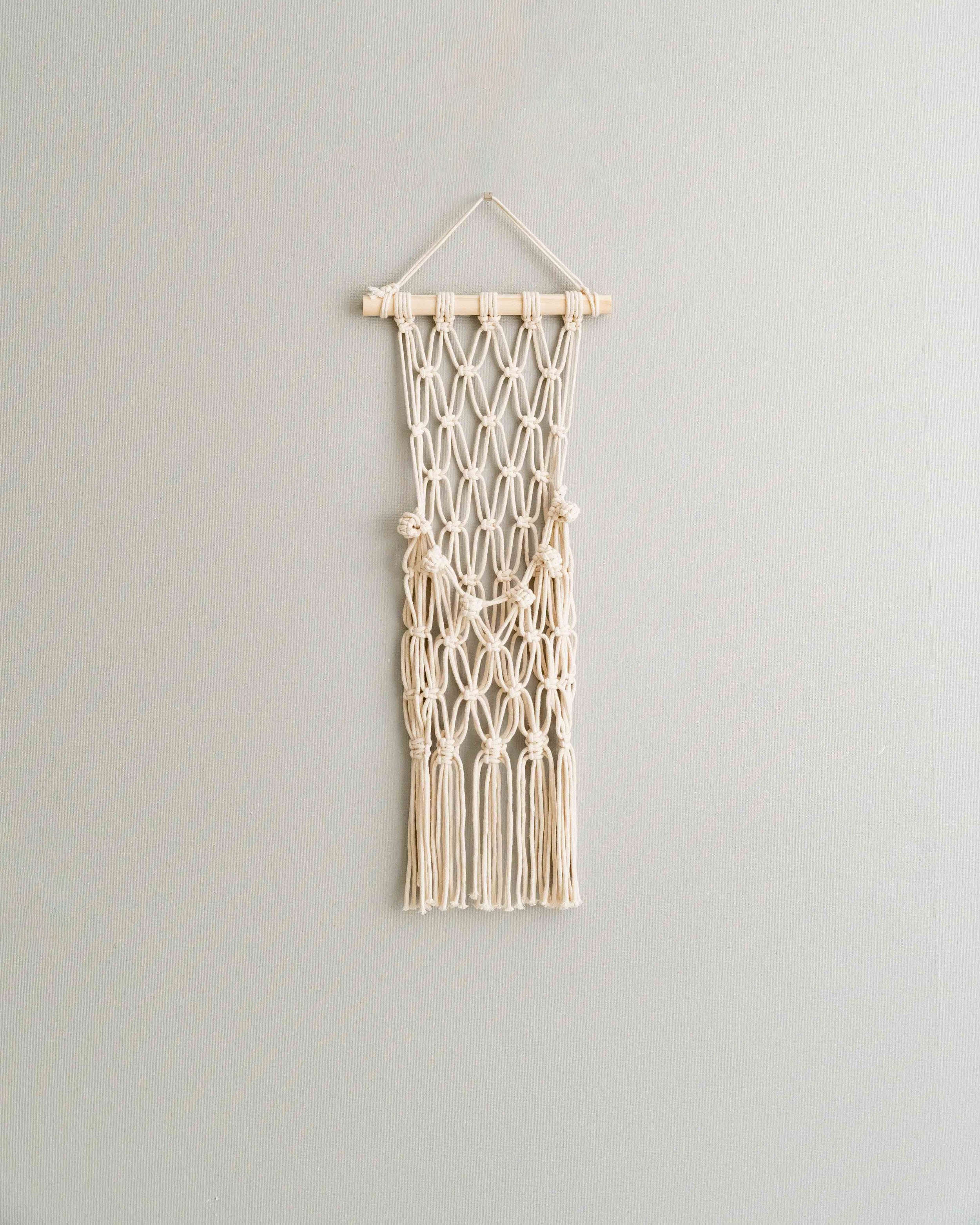 Macrame Fruit Wall Hanger – Boho Cotton Rope Organizer I38