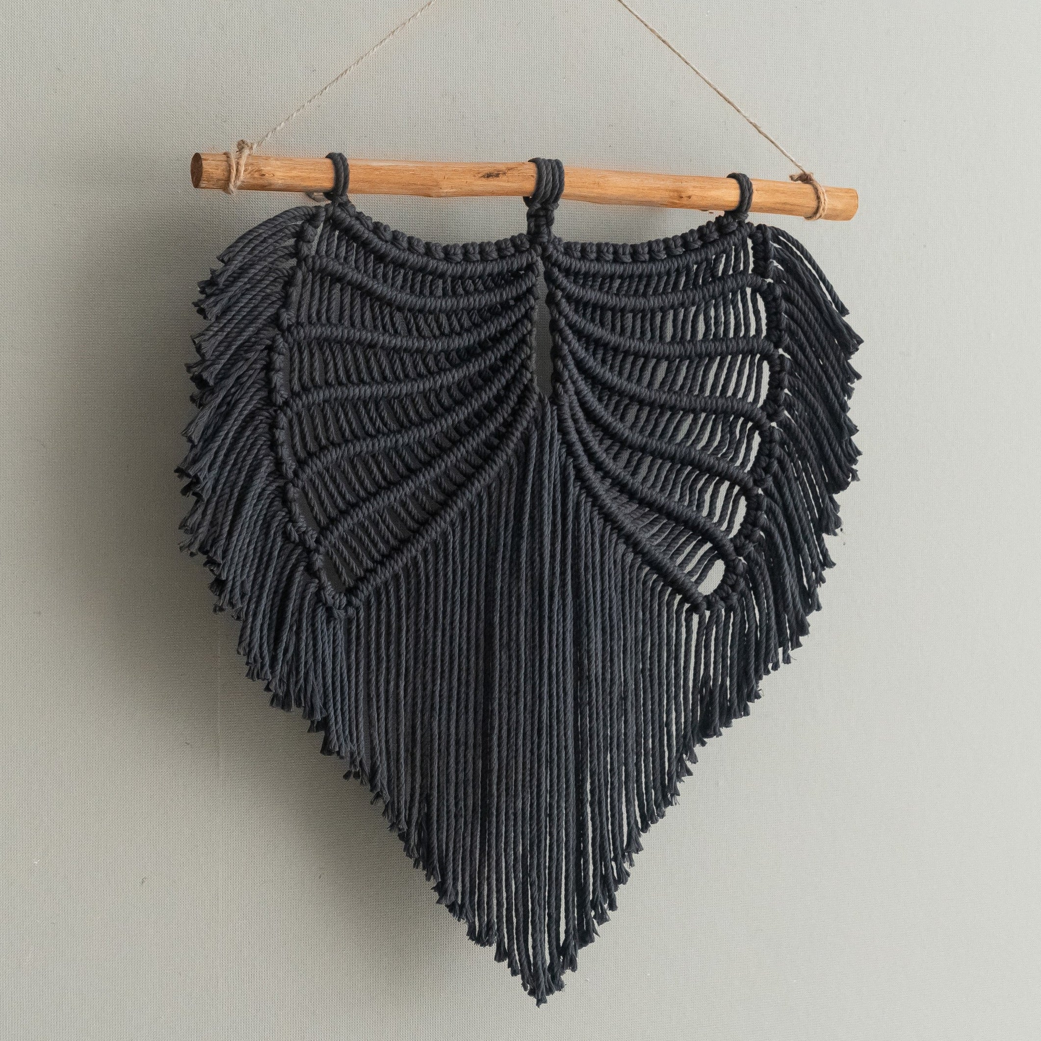Macrame Wings Wall Hanging Macrame Cord for Halloween Decor U11