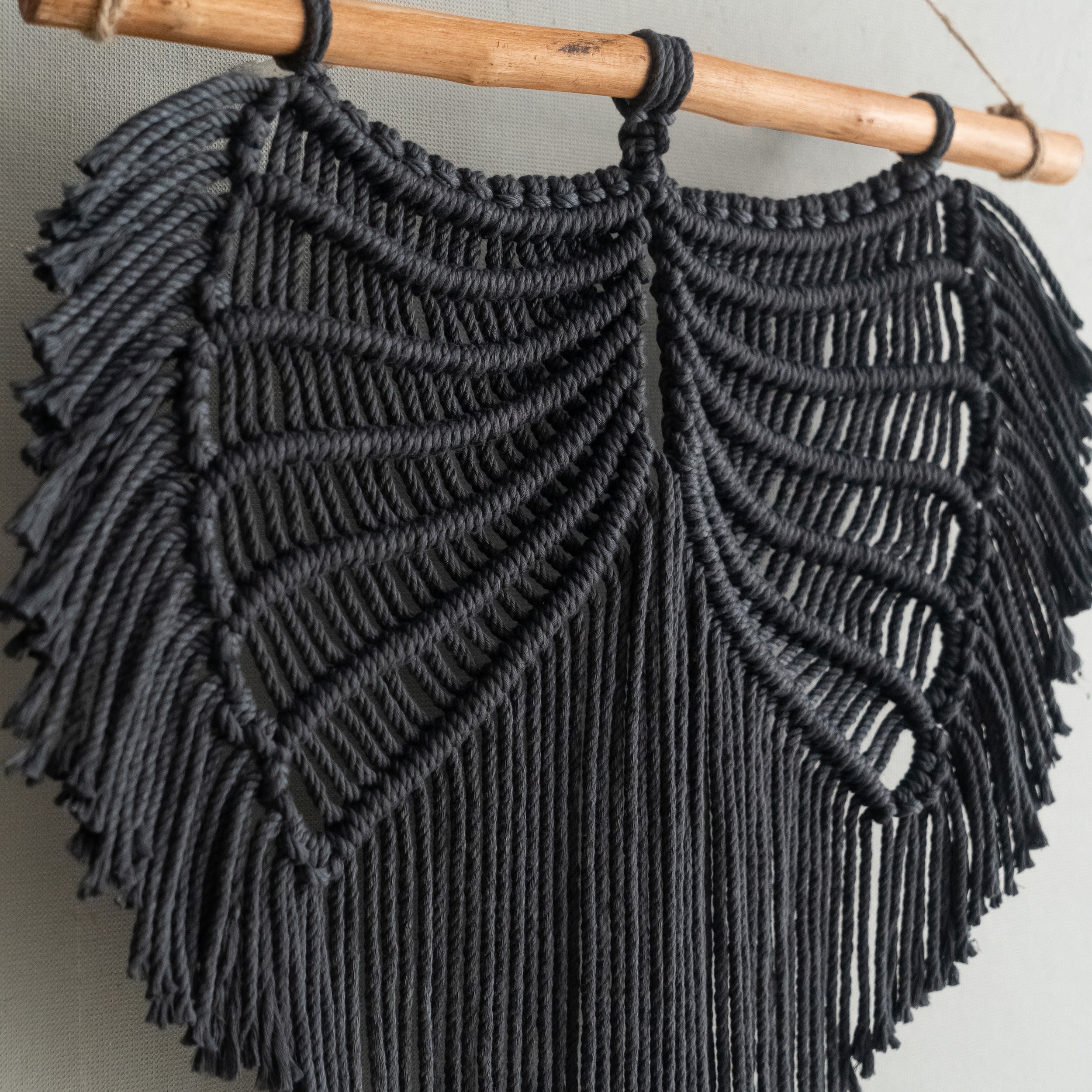 Macrame Wings Wall Hanging Macrame Cord for Halloween Decor U11