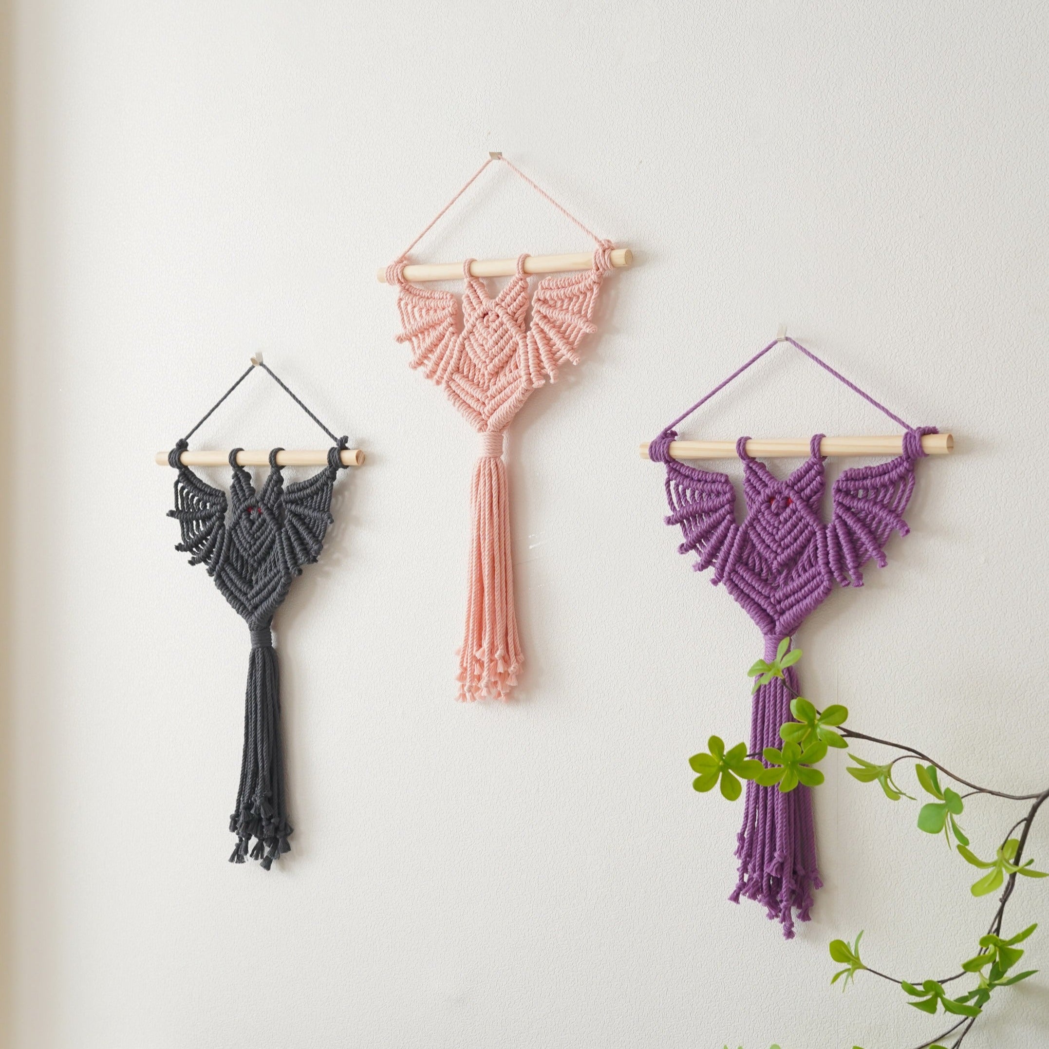 Macrame Bat Wall Hanging PATTERN - Macrame Digital Pattern For Beginner P30
