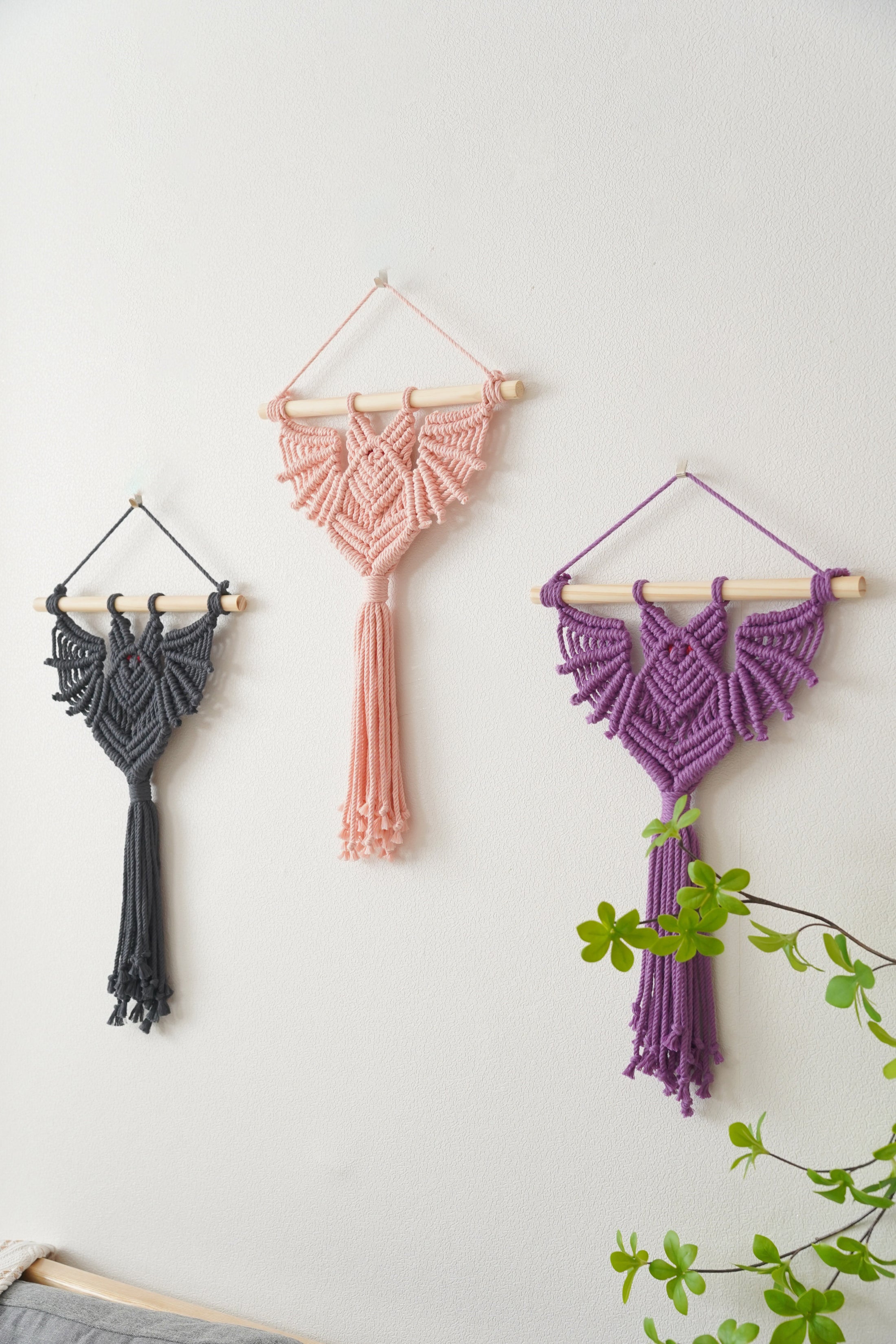 Macrame Bat Wall Hanging PATTERN - Macrame Digital Pattern For Beginner P30