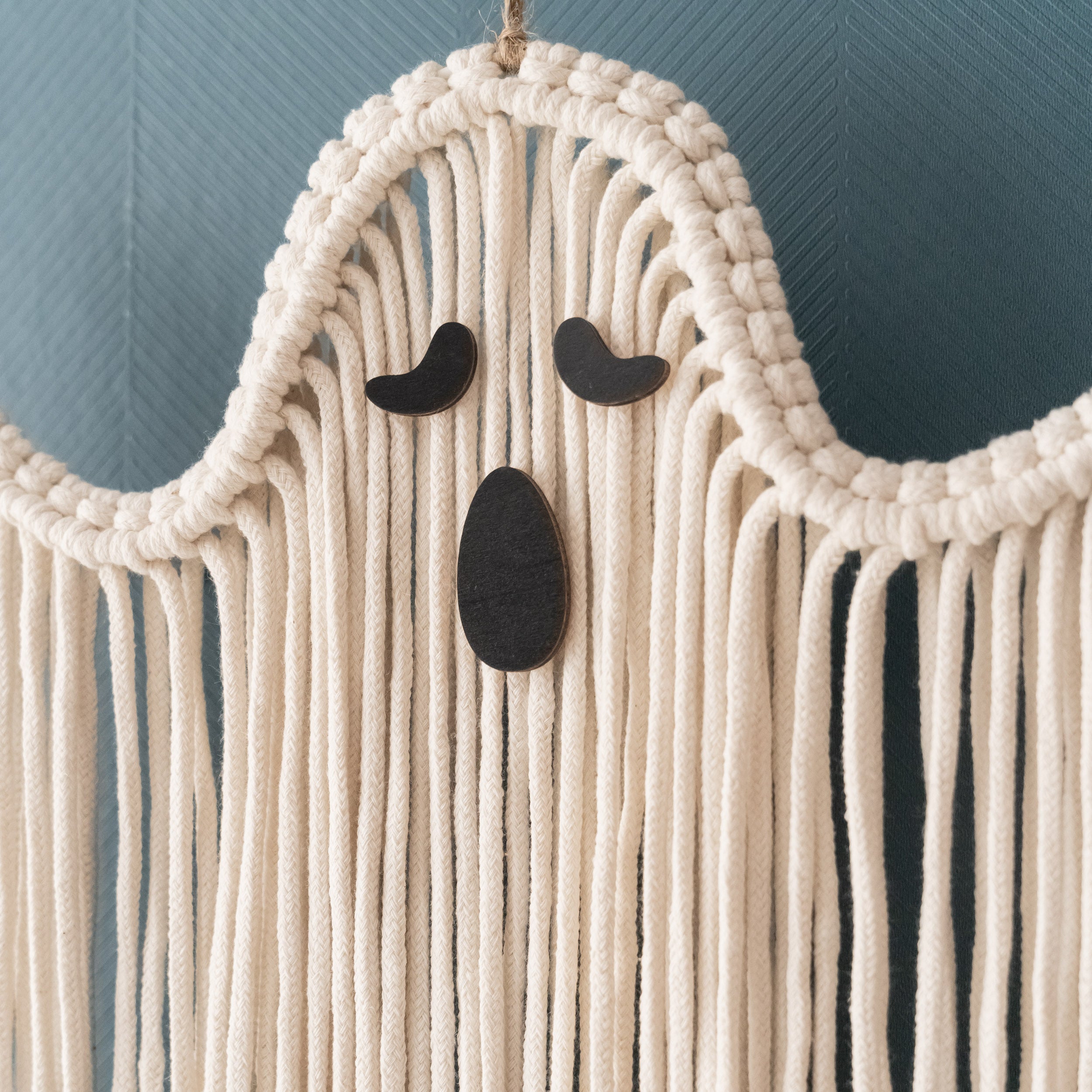 Macrame Ghost Halloween Decor macrame cord for Halloween wall decor V73