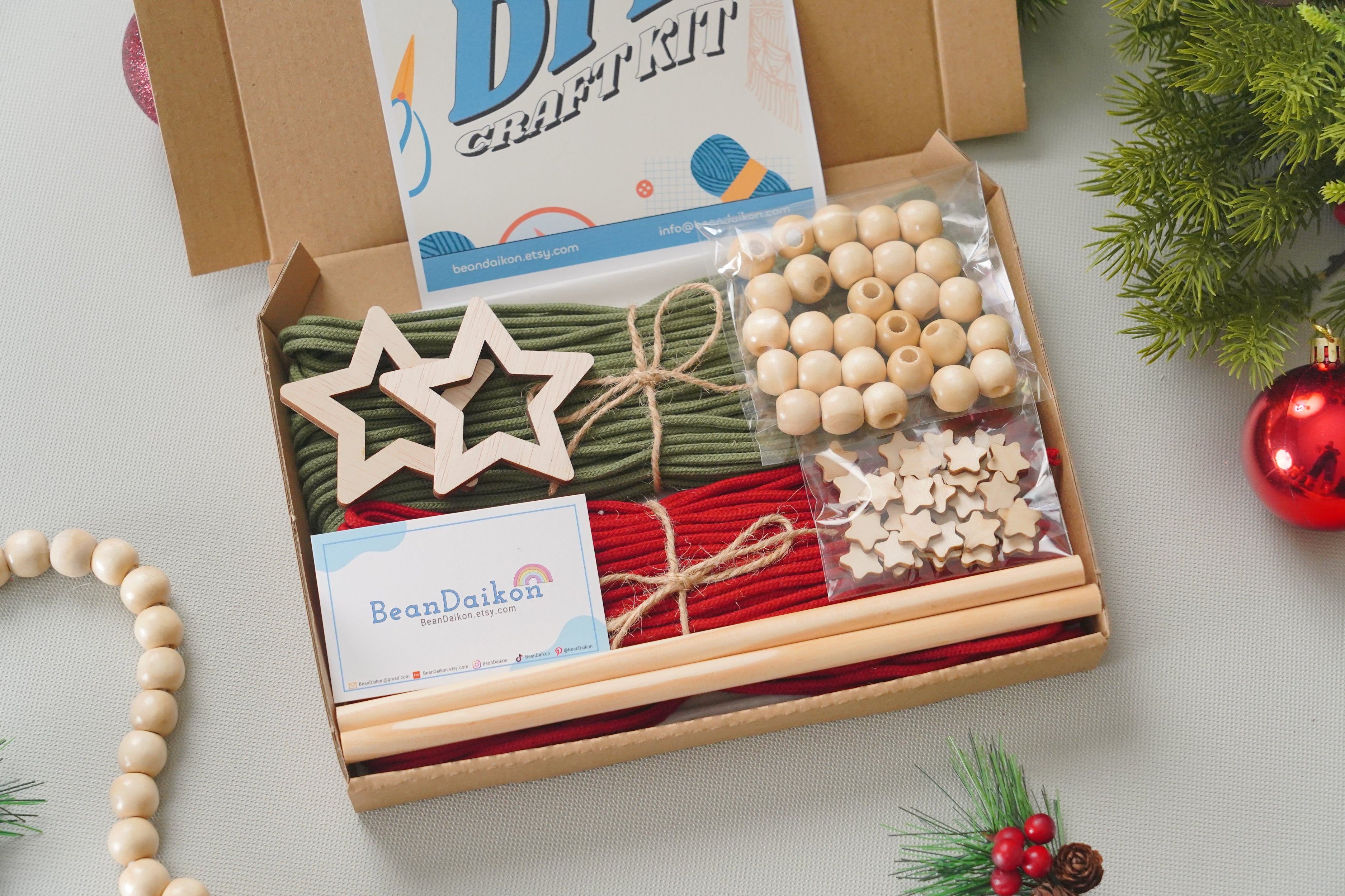 DIY Macrame Christmas Tree Kit - Mini Star Decor Craft K49