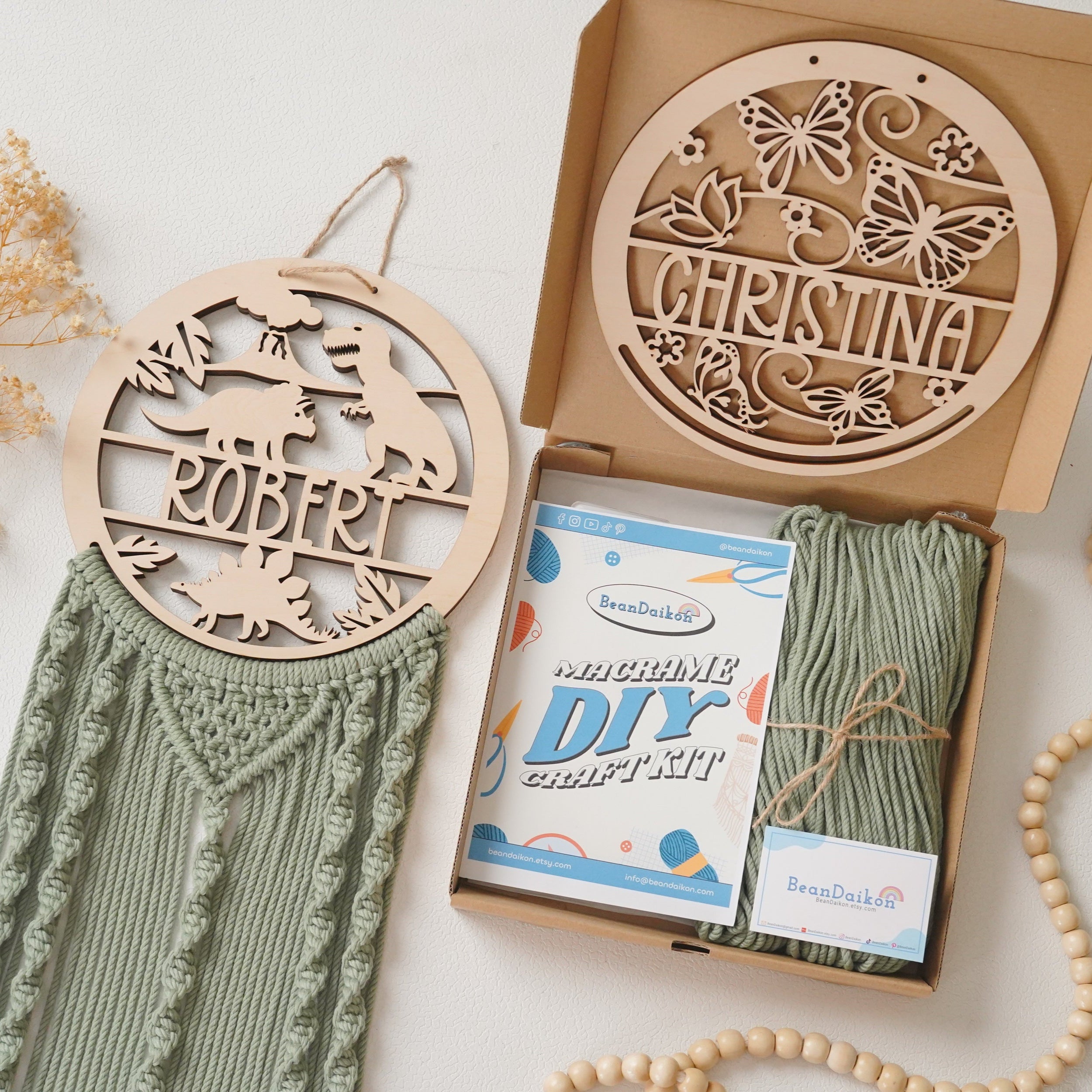 Custom Name Sign DIY Kit - Macrame Wall Hanging Craft K14