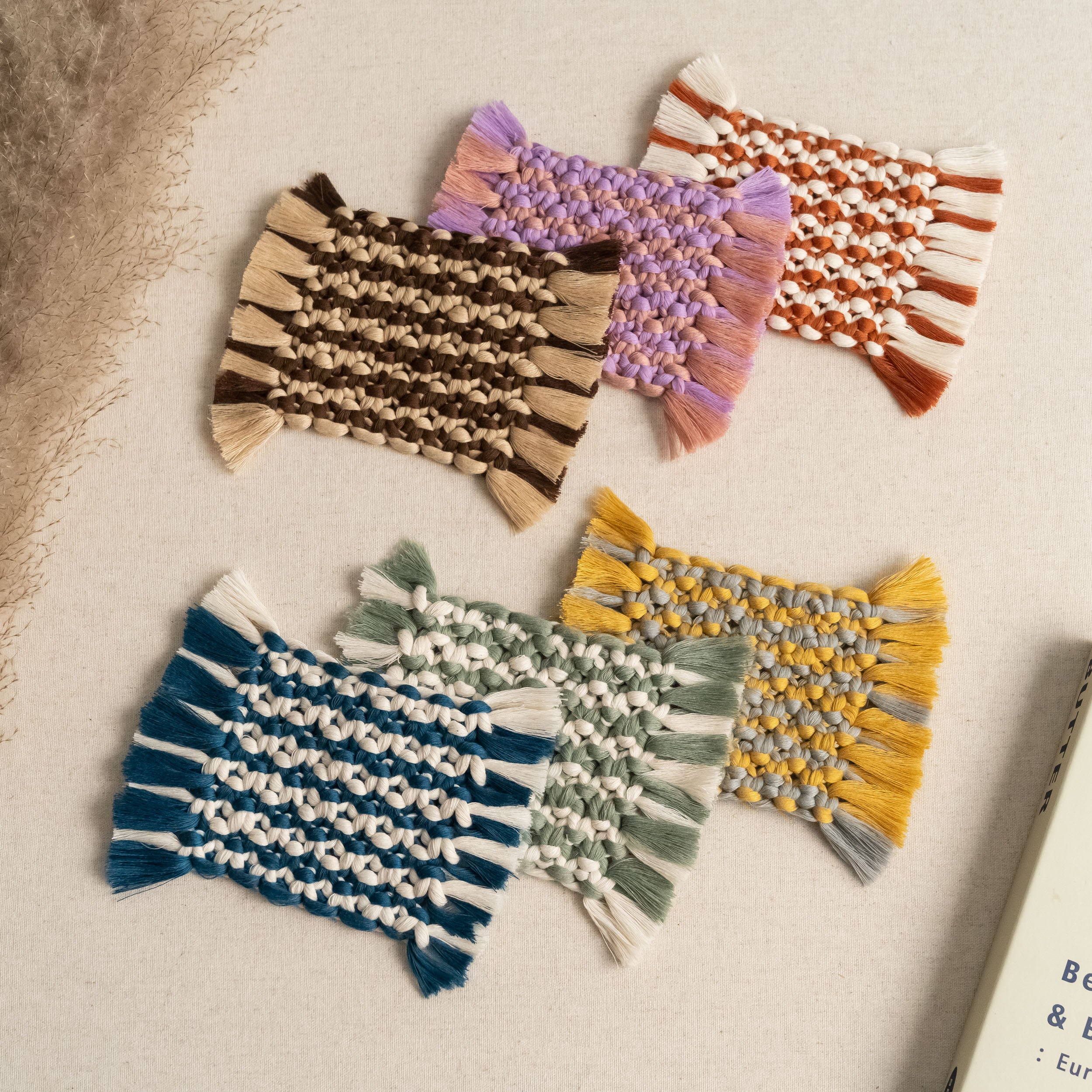 Handwoven Macrame Coaster – Boho Cup Mat for Home & Gifts A34
