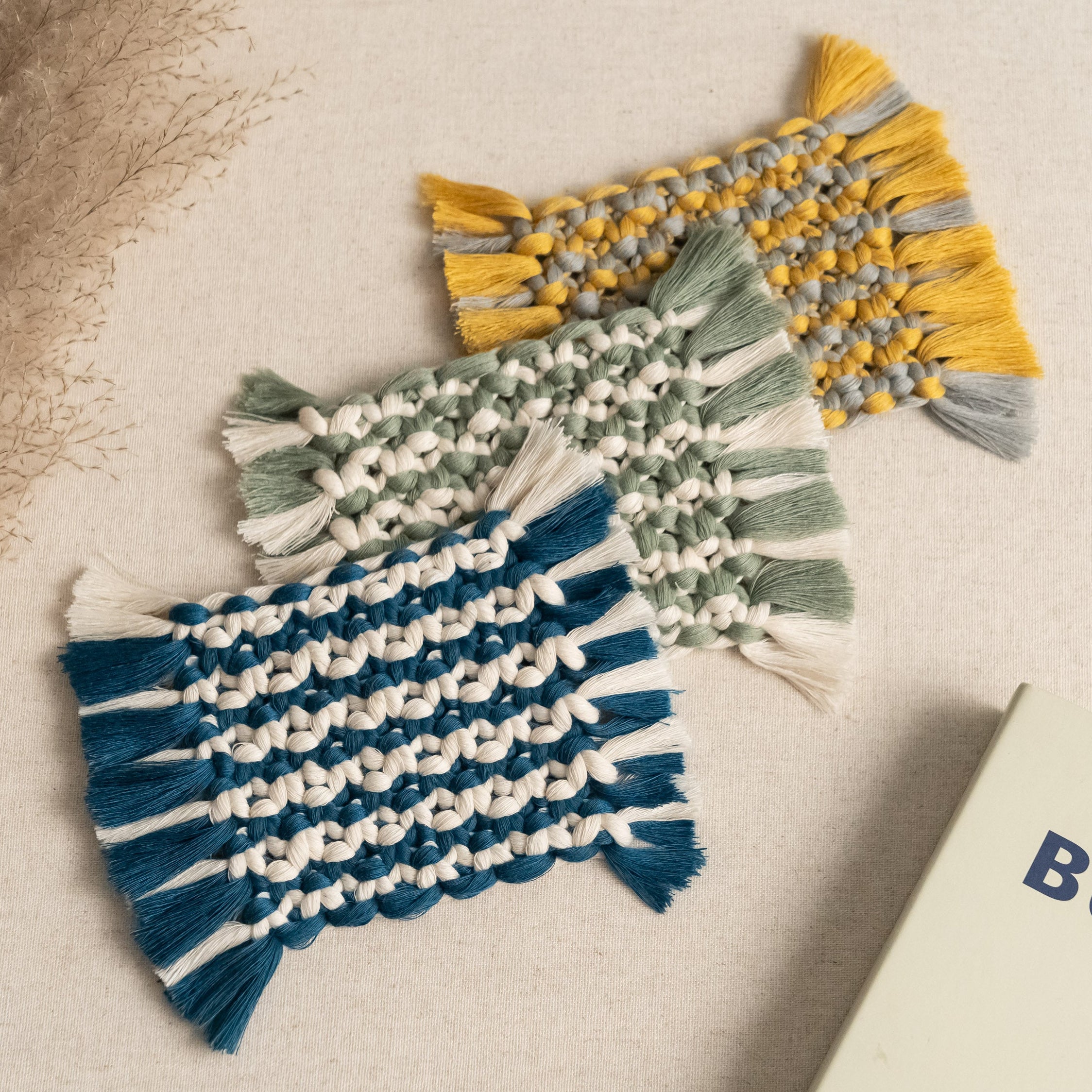 Handwoven Macrame Coaster – Boho Cup Mat for Home & Gifts A34