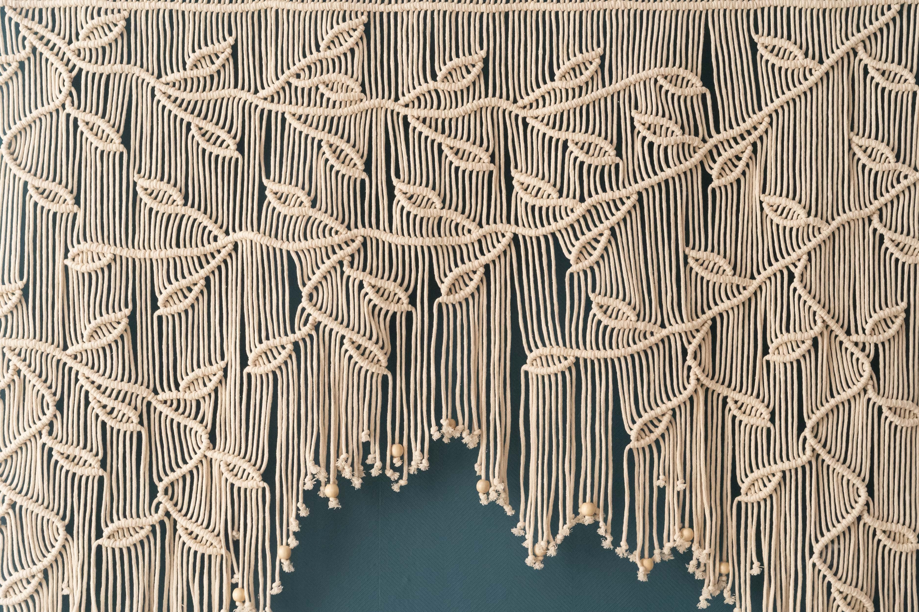 Macrame Curtain macrame cord for boho wall curtain decor C02