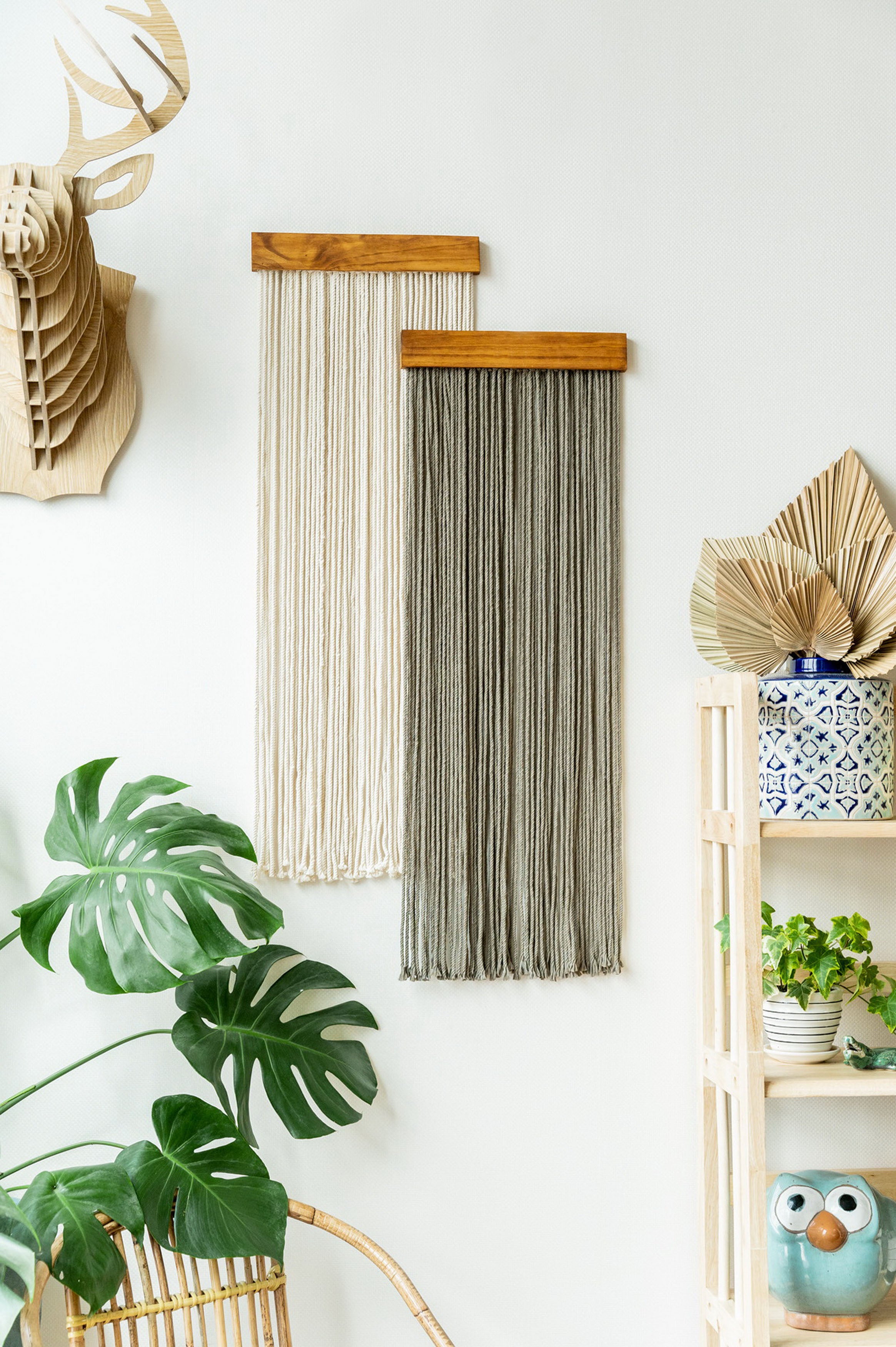 The Stillness Wall Hanging – Neutral Boho Cotton Cord Decor W18