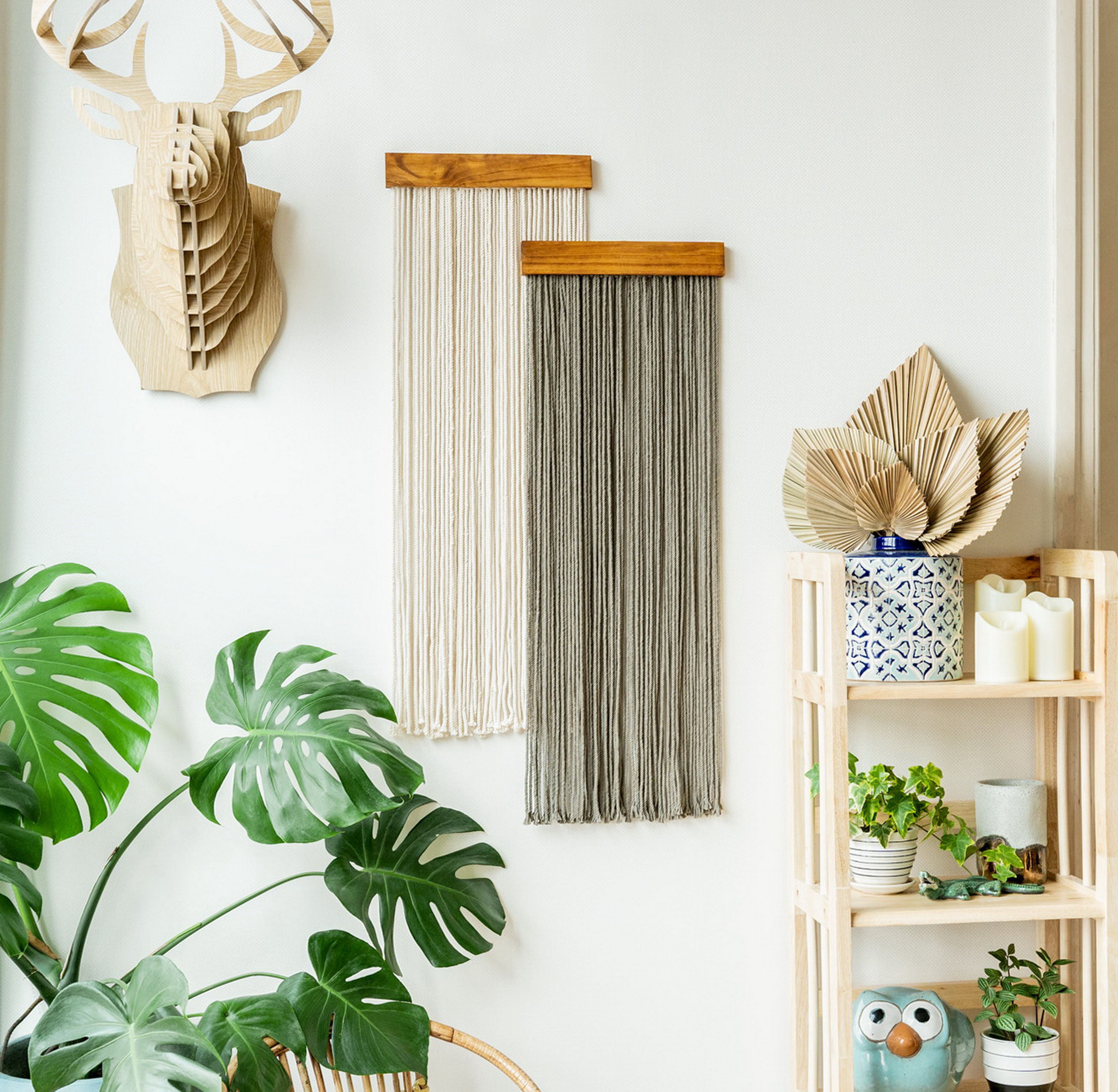 The Stillness Wall Hanging – Neutral Boho Cotton Cord Decor W18