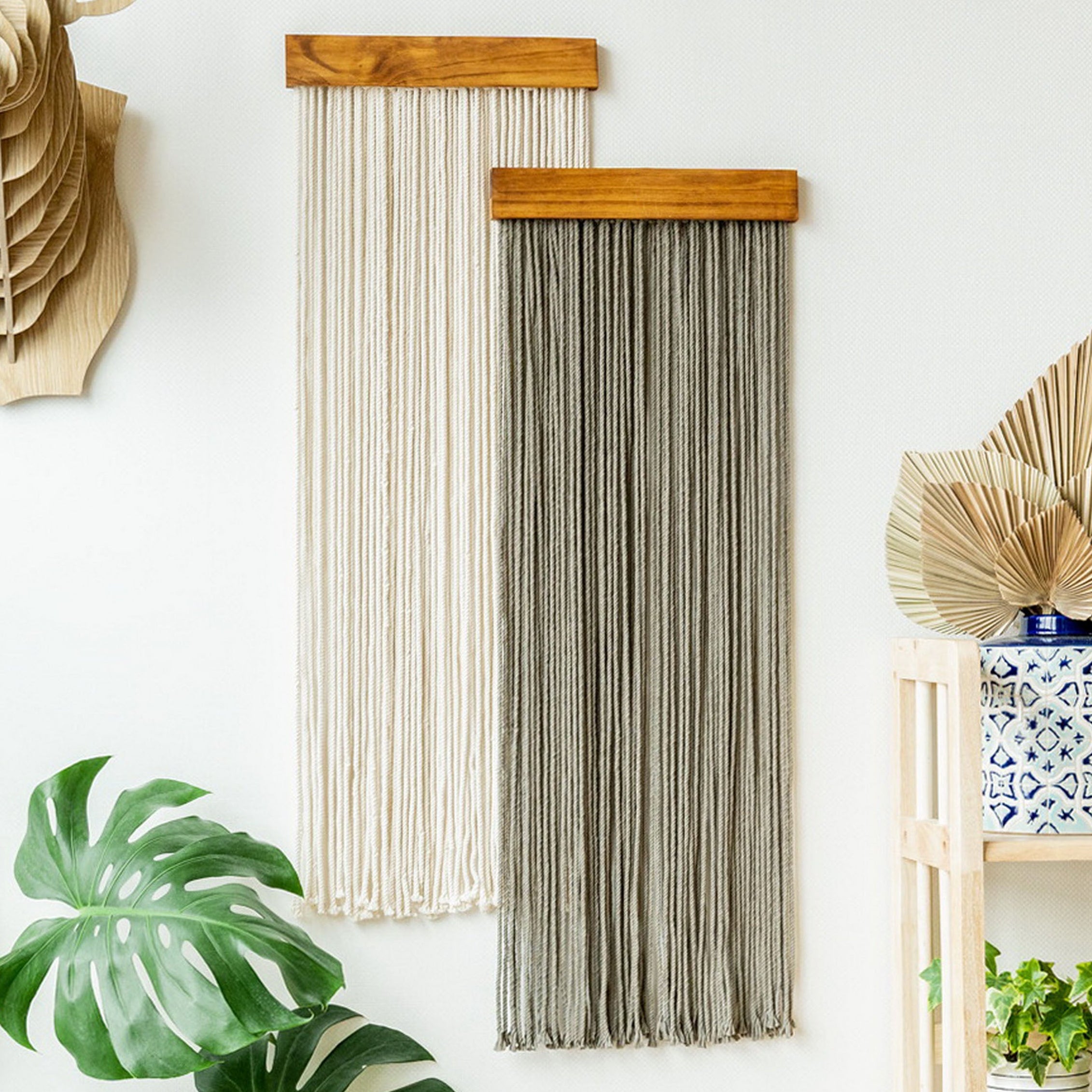 The Stillness Wall Hanging – Neutral Boho Cotton Cord Decor W18