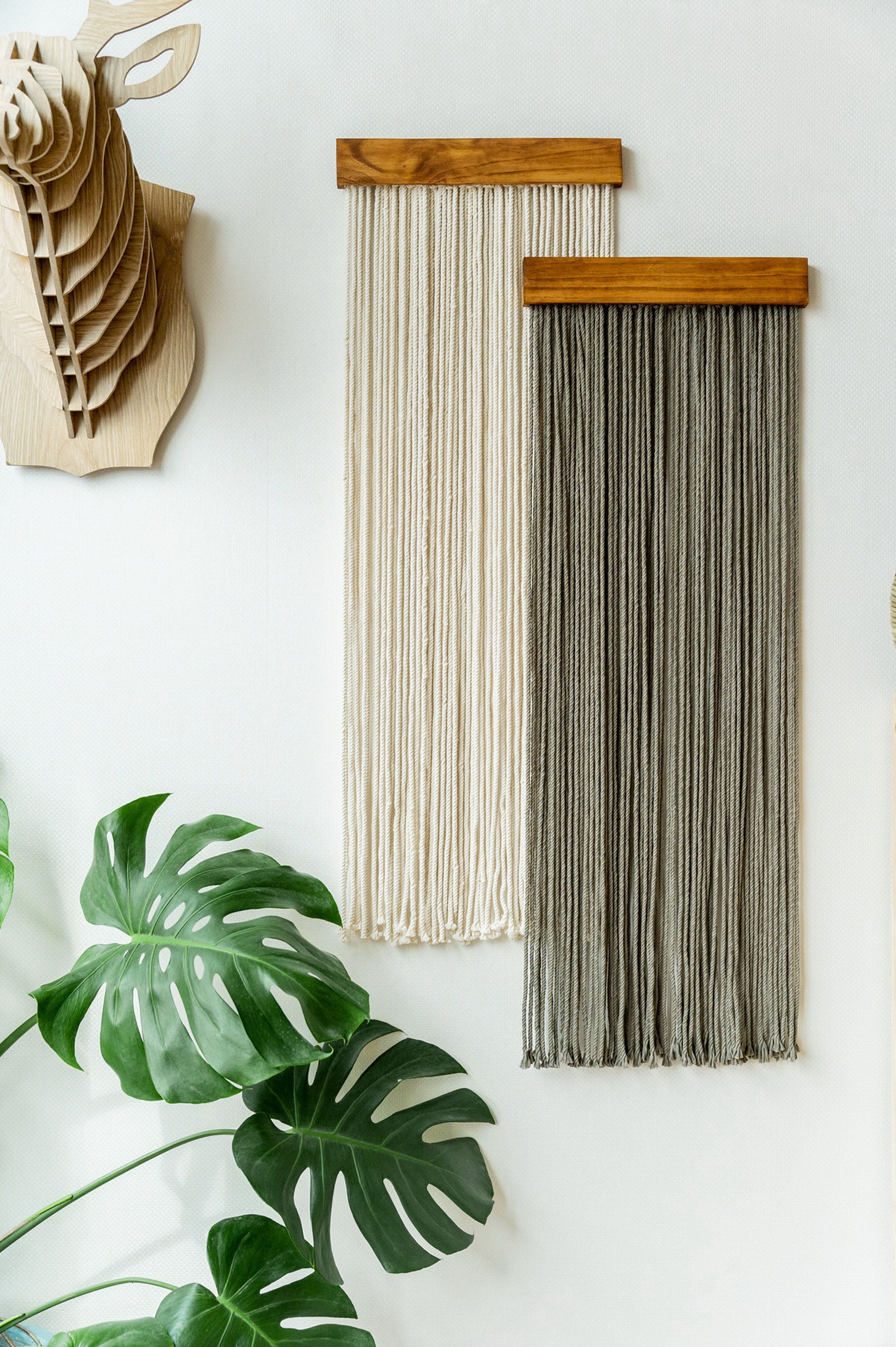 The Stillness Wall Hanging – Neutral Boho Cotton Cord Decor W18