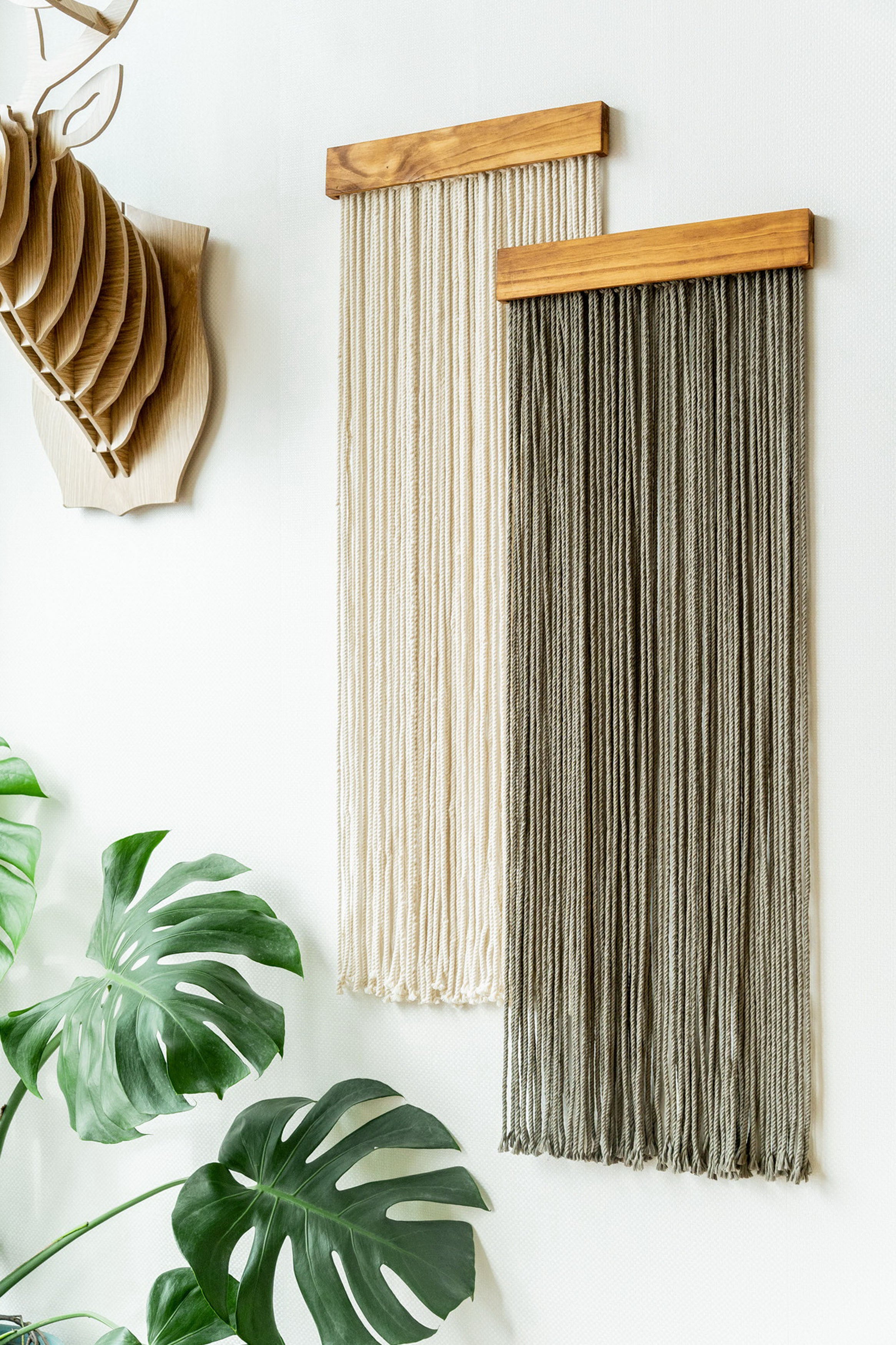 The Stillness Wall Hanging – Neutral Boho Cotton Cord Decor W18