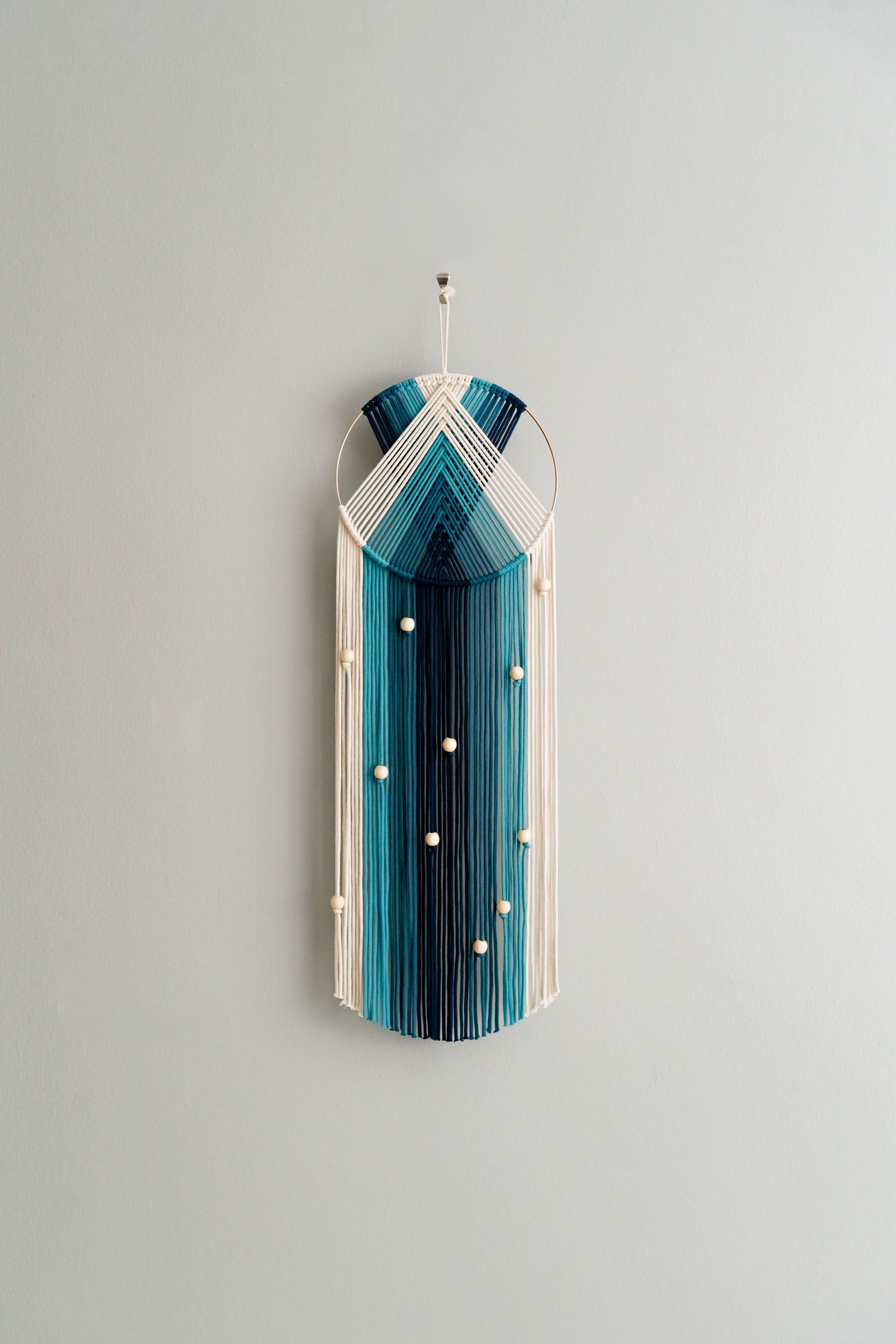 Boho Macrame Wall Hanging – Cotton Dreamcatcher Wall Decor Handmade V51