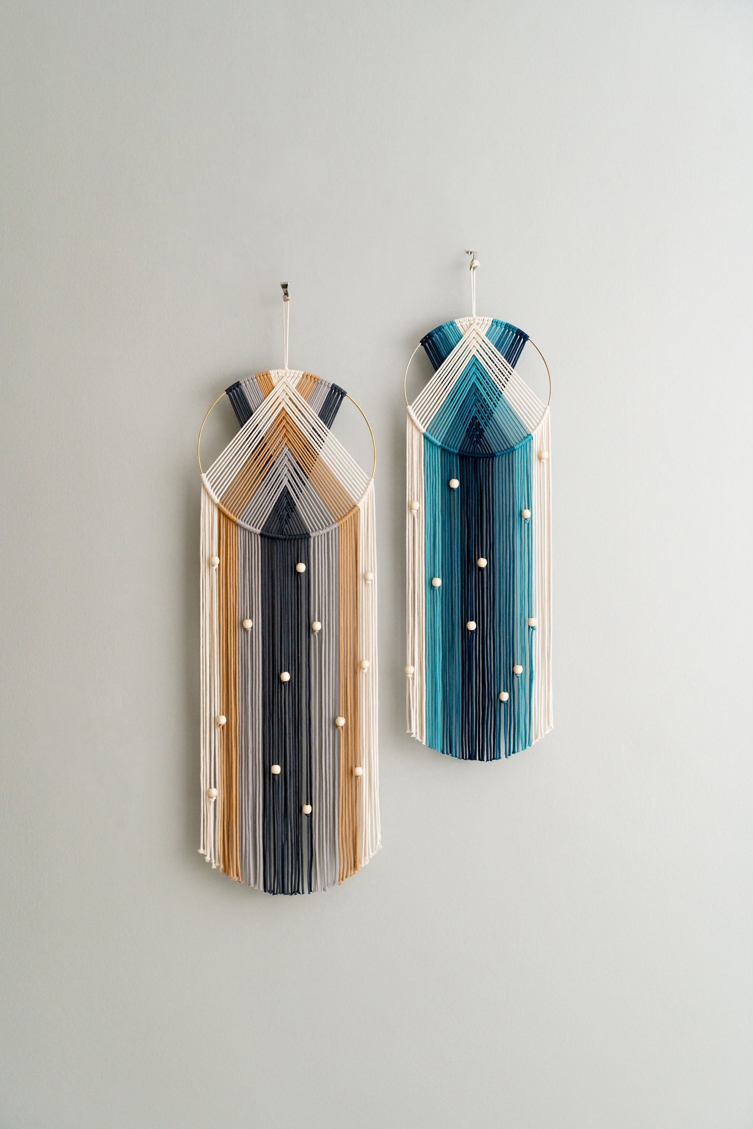 Boho Macrame Wall Hanging – Cotton Dreamcatcher Wall Decor Handmade V51