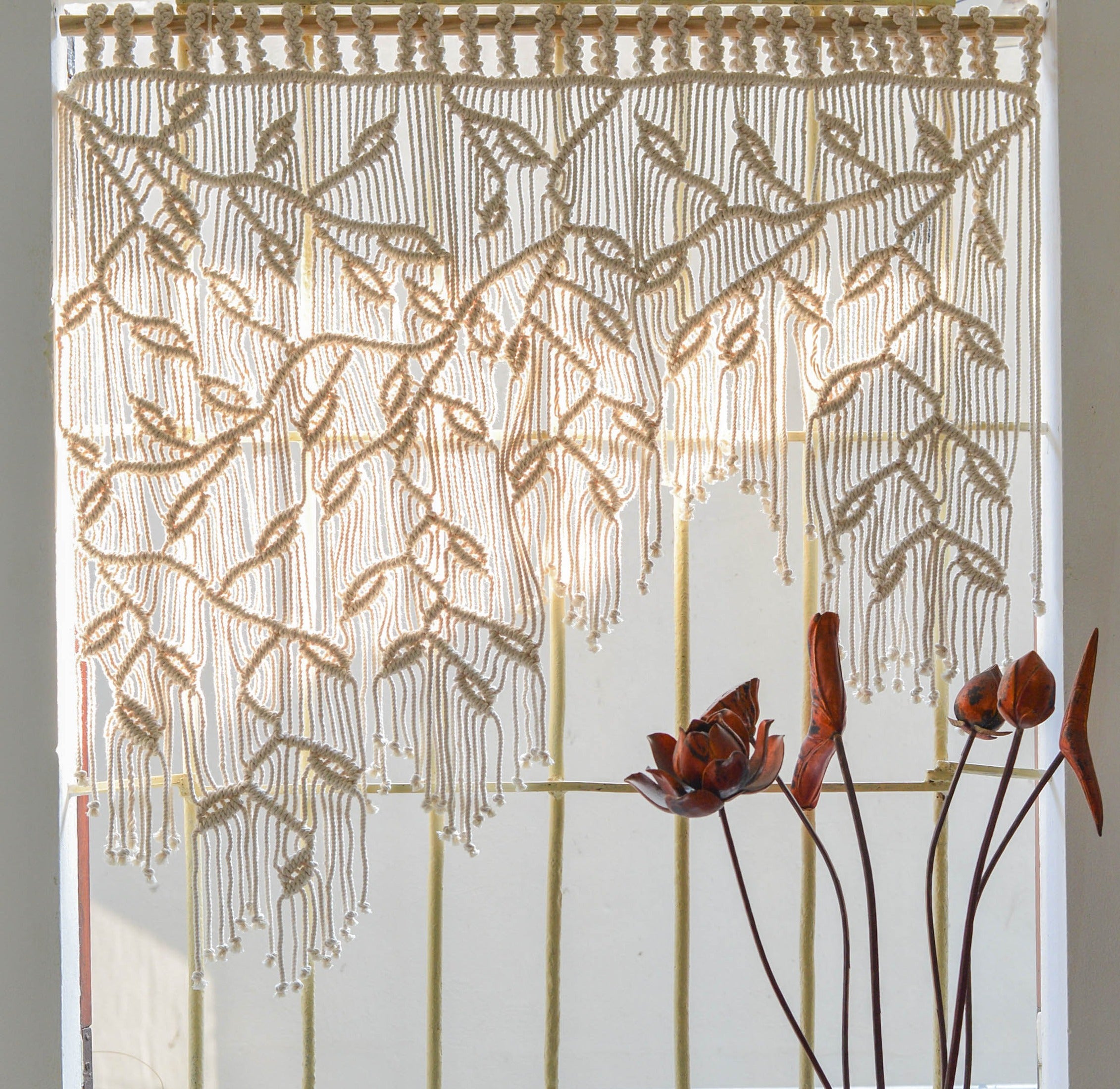 Macrame Curtain for Boho Wall Hanging and Home Decor C10