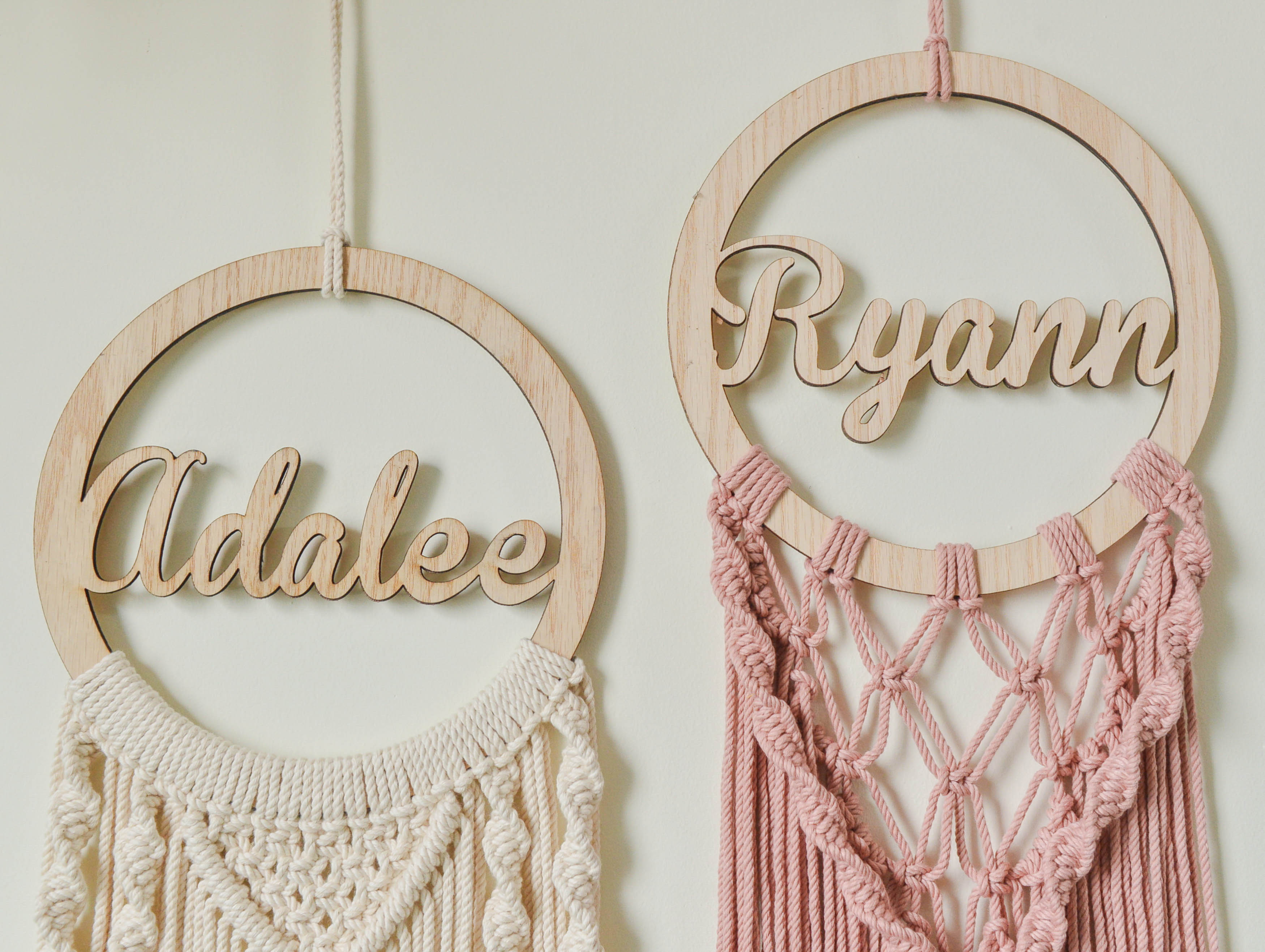 Personalized Name Sign Macrame Wall Hanging for Unique Wall Decor W08