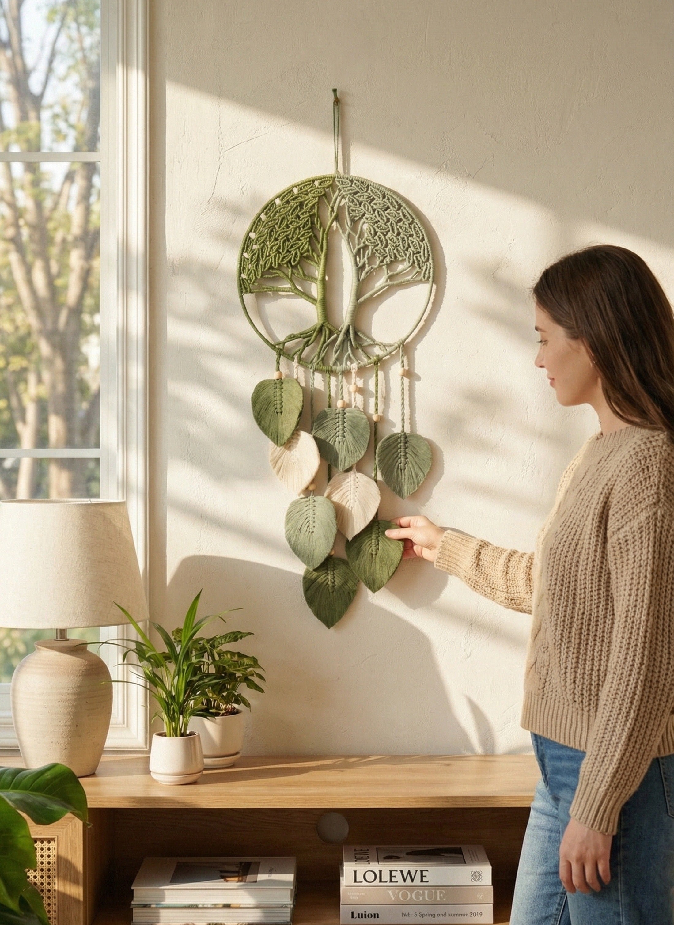 Macrame Tree Of Life Wall Hanging Macrame for Boho Wall Decor W19