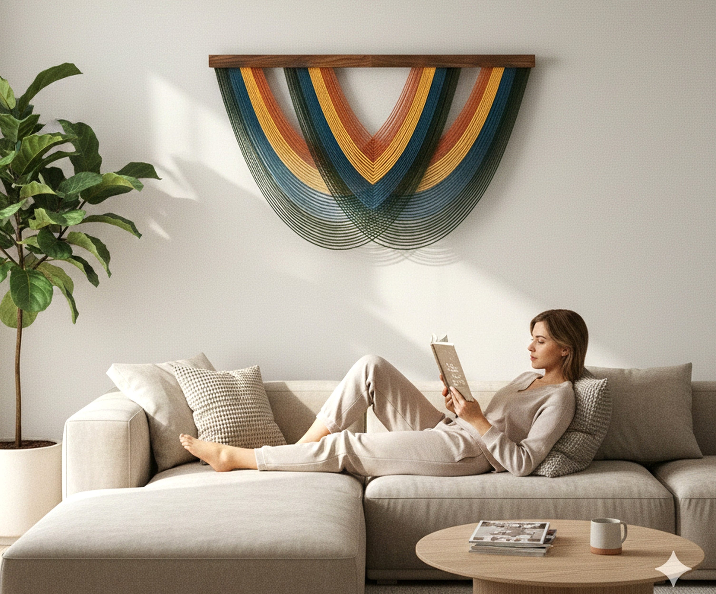 The Matrix Macrame Wall Hanging macrame for Modern Wall Decor V16