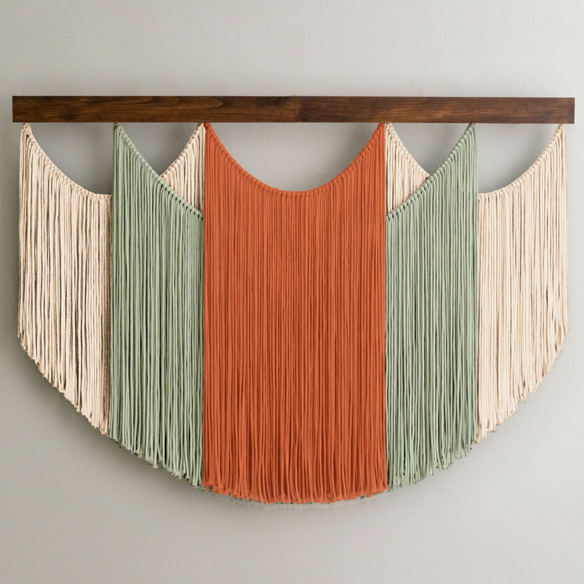 Bohemian Macrame Wall Hanging – Soft Layers Fiber Wall Art Decor V29