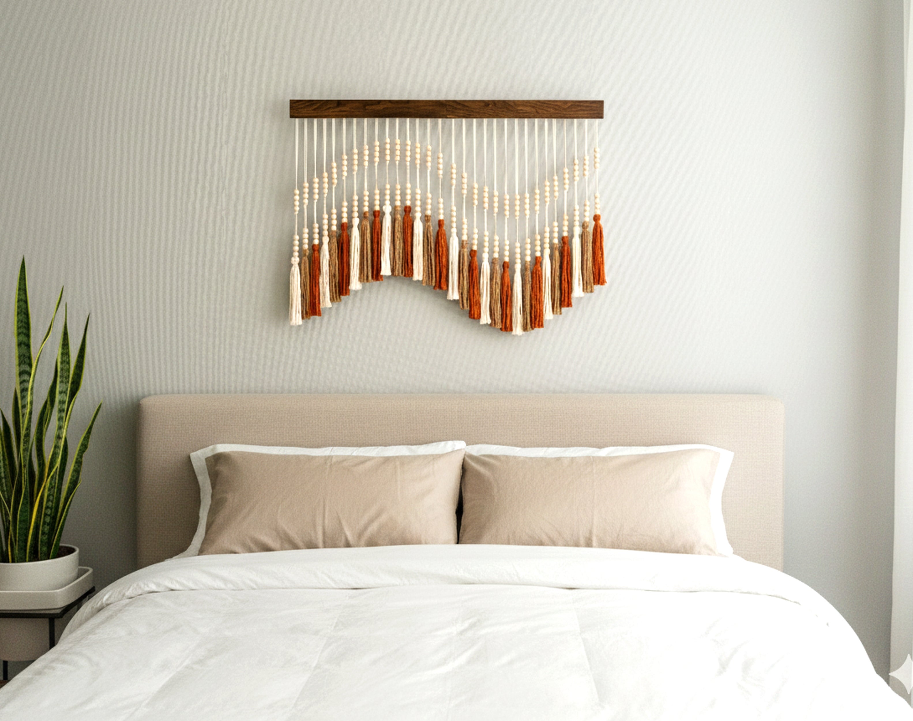 Boho Macrame Cotton Tassel Wall Art - Music Pattern V55