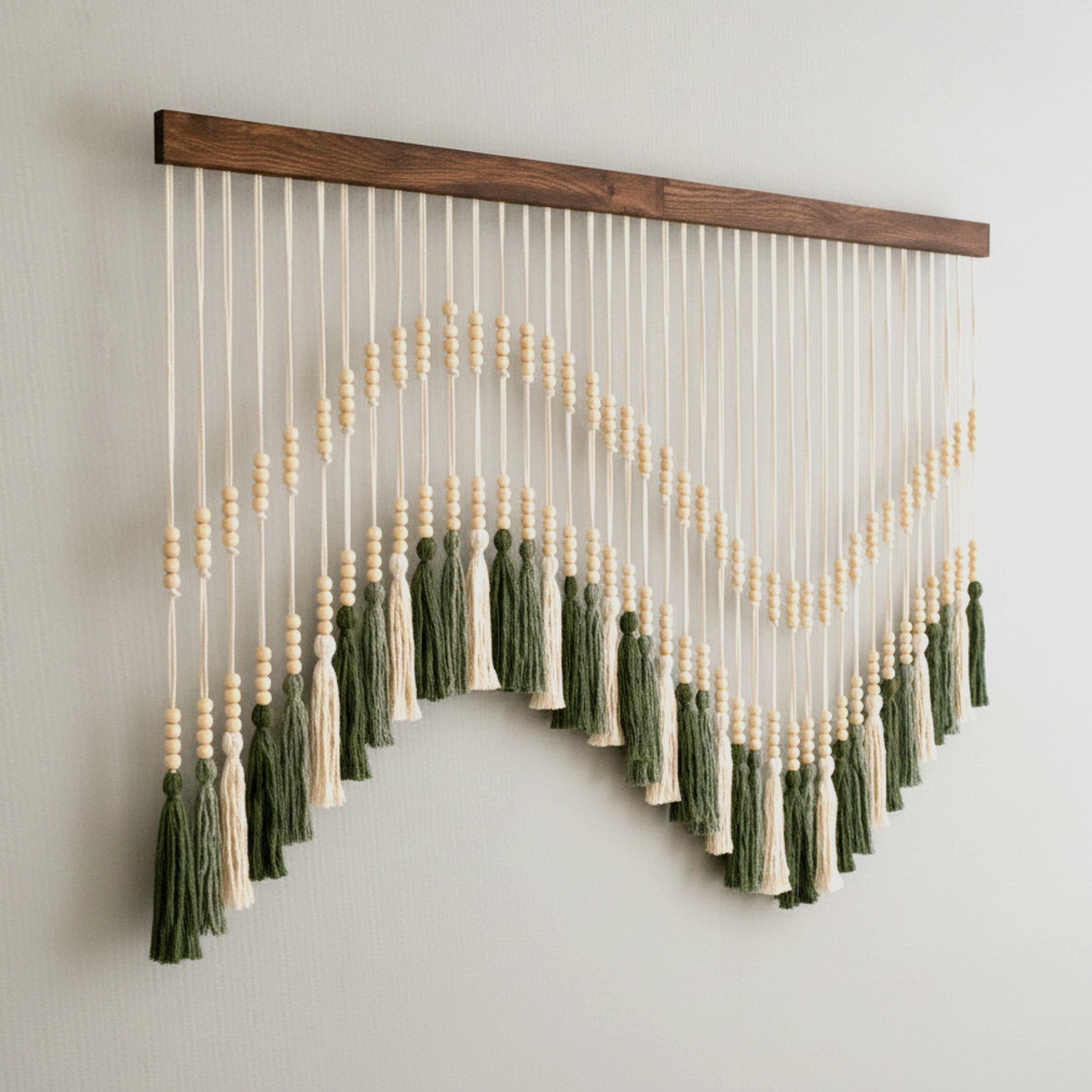 Boho Macrame Cotton Tassel Wall Art - Music Pattern V55