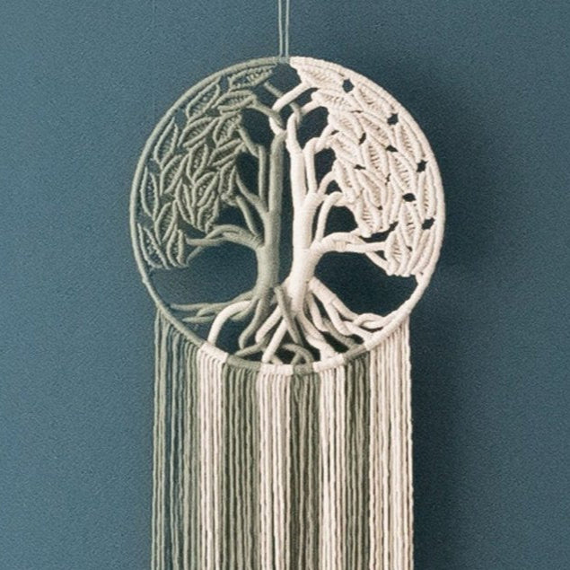 Macrame Wall Hanging – Cotton Tree of Life Decor V78