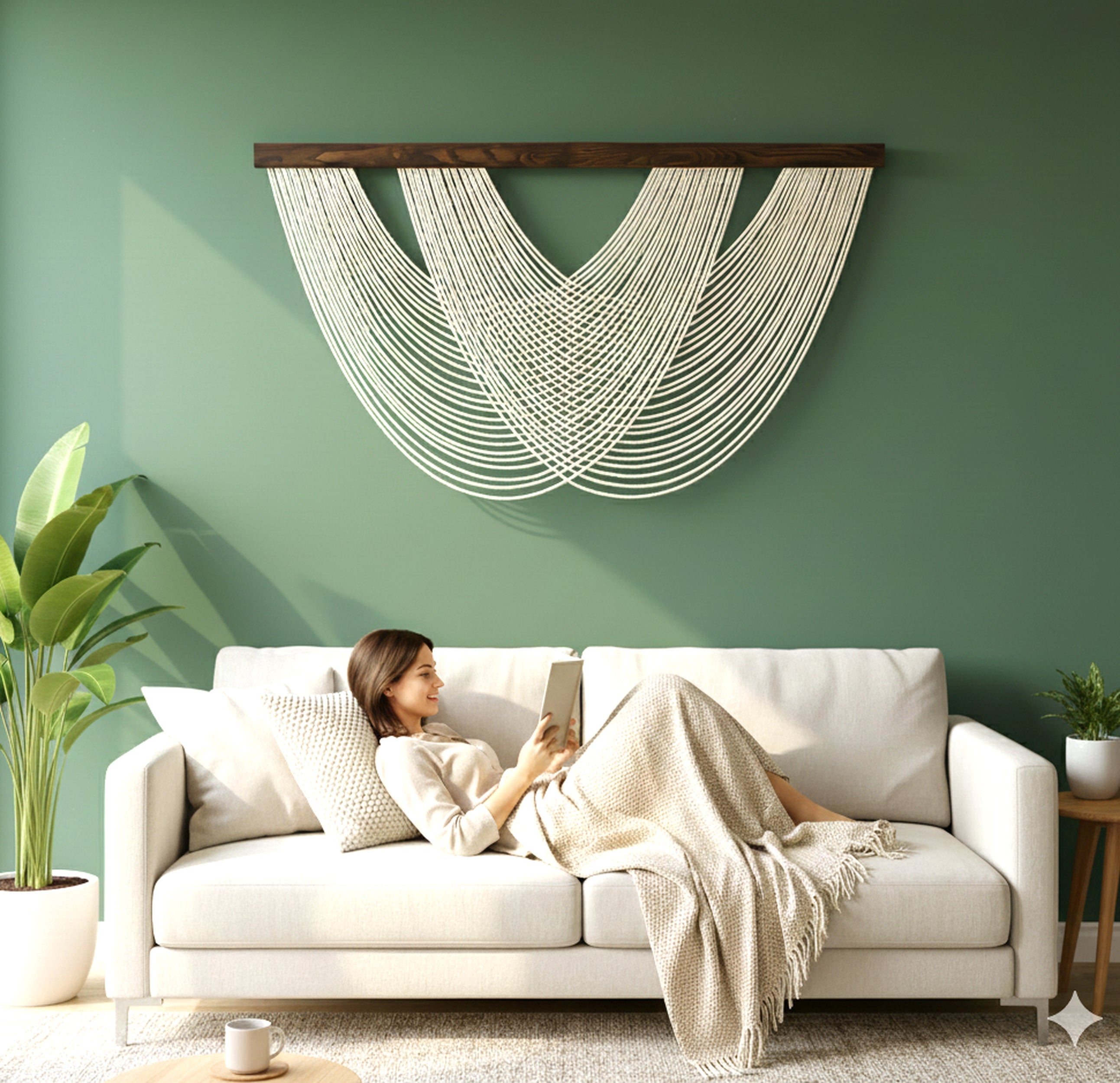 The Harmony Wall Hanging macrame for Minimalist Wall Decor W99