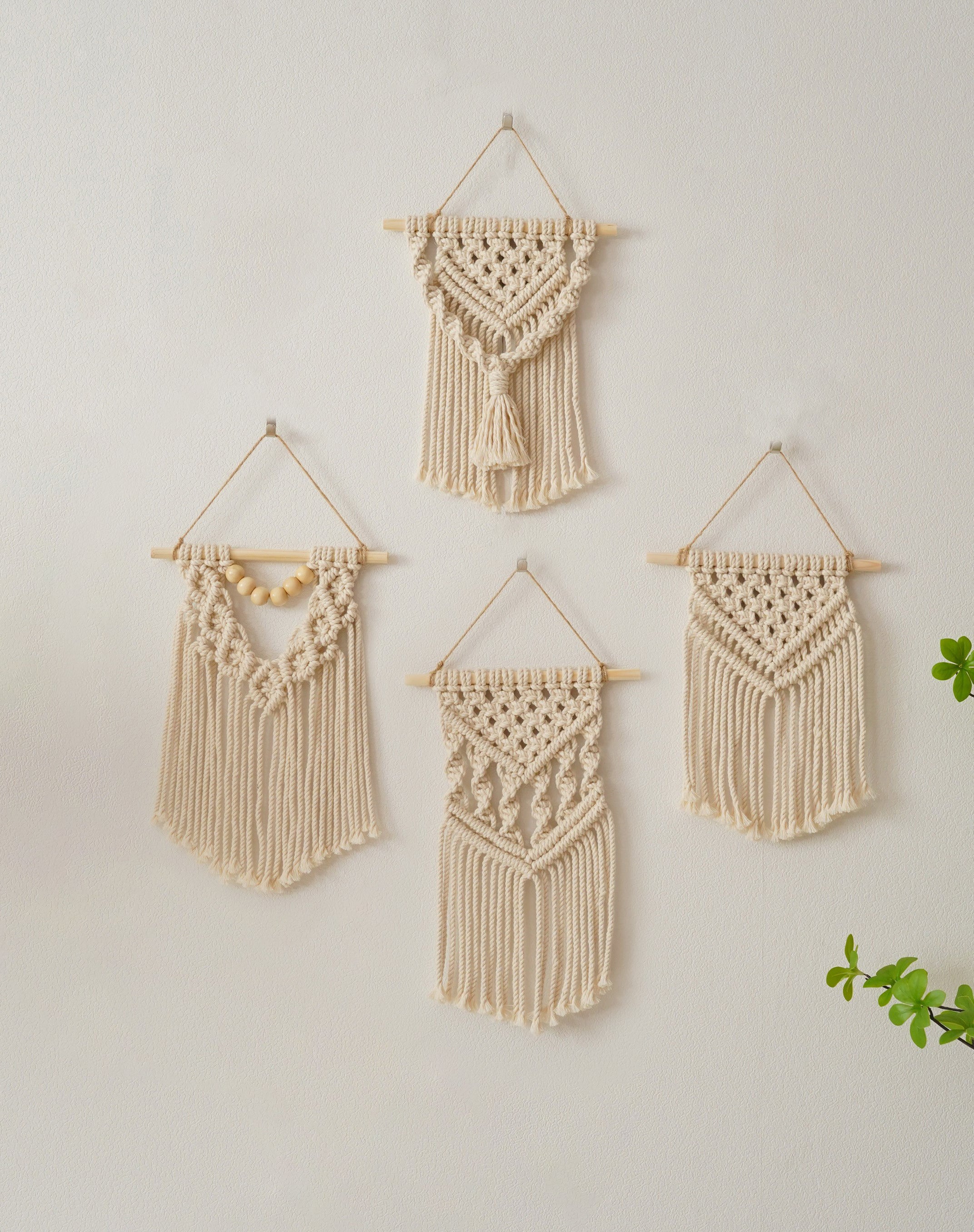 Mini Macrame Wall Hanging Kit – DIY Set for Beginners & Gifts K44