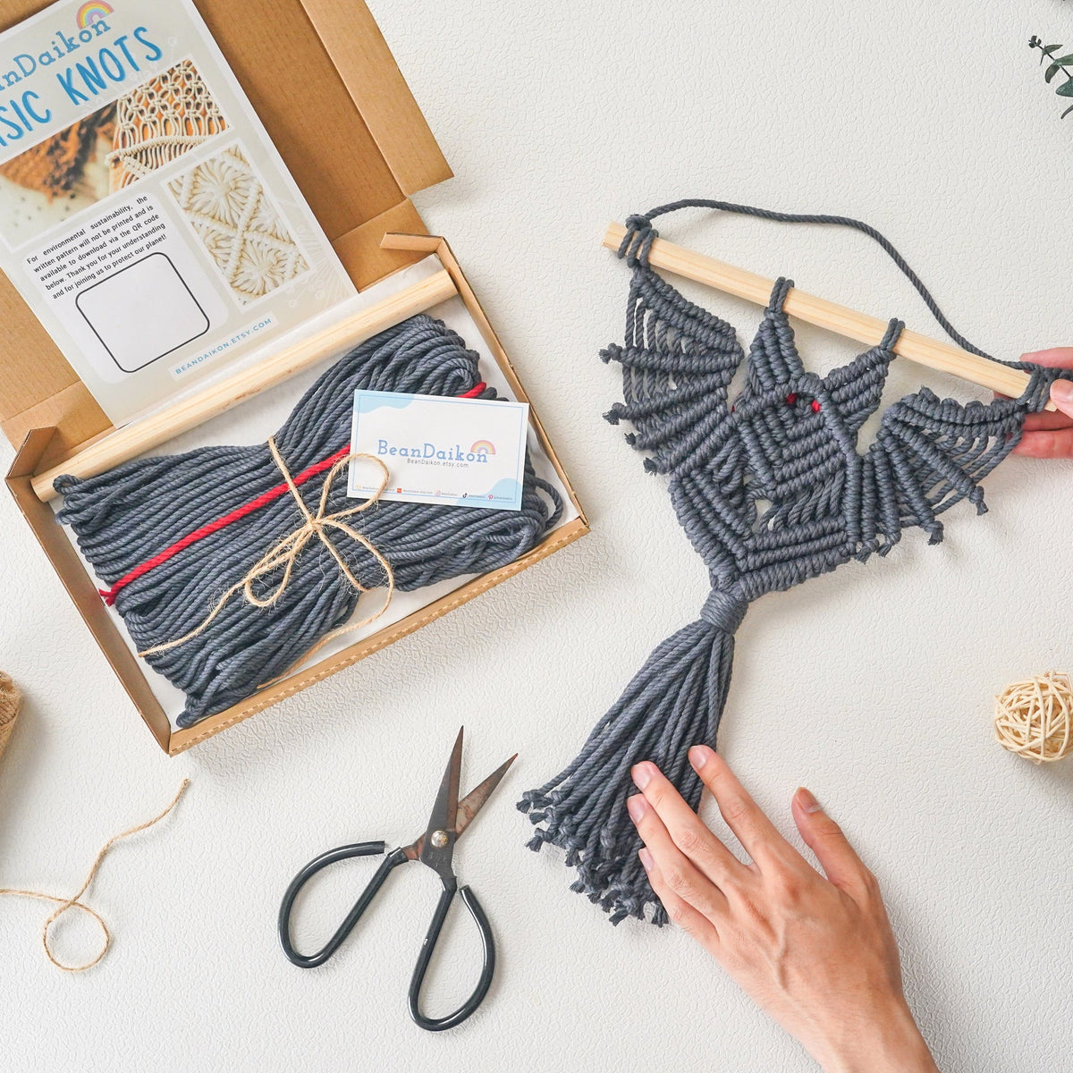 The Ultimate Beginner Macrame Bat DIY Kit for Halloween Crafting