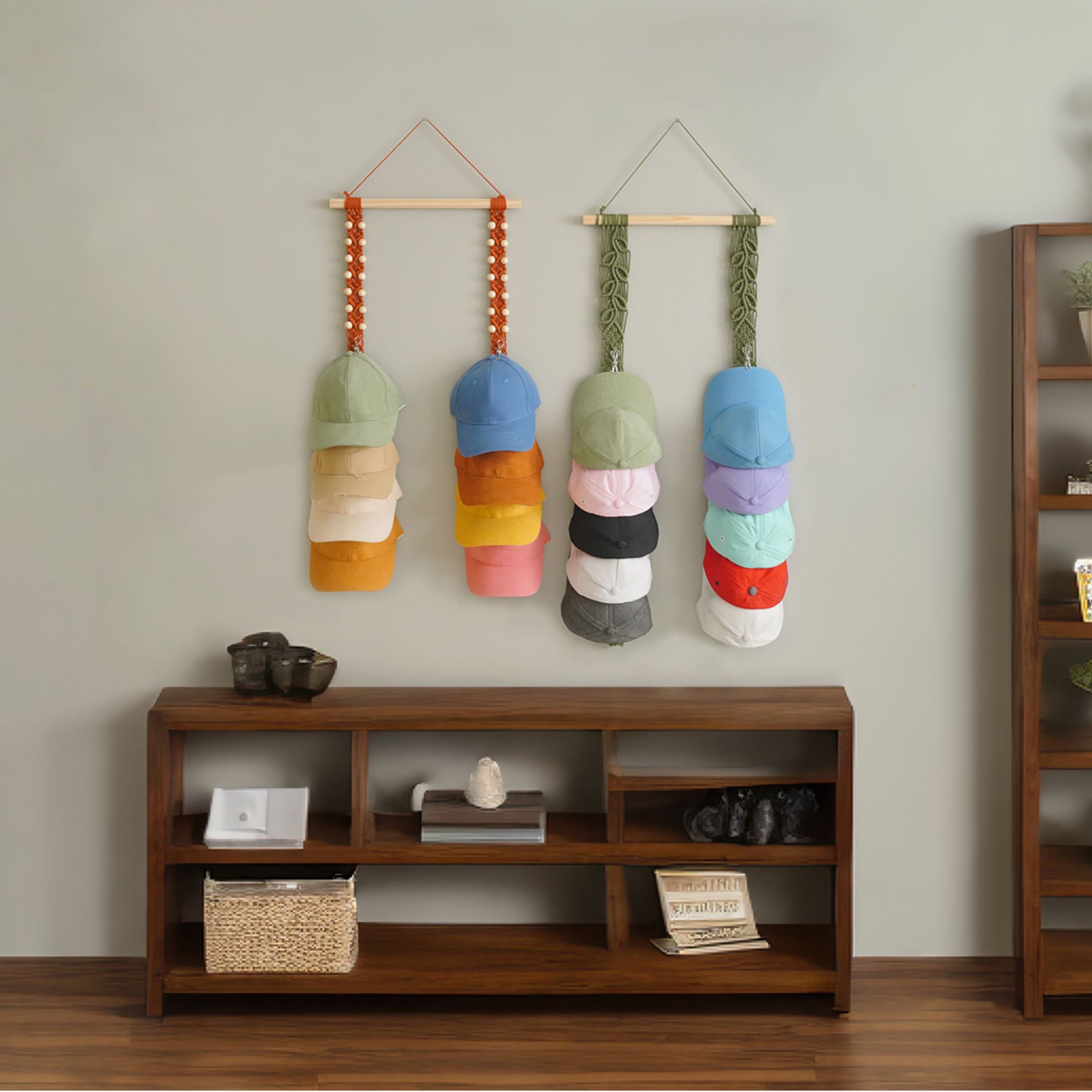 Macrame Cap Hanger macrame cord for Cap Wall Organizer and Boho Decor I21