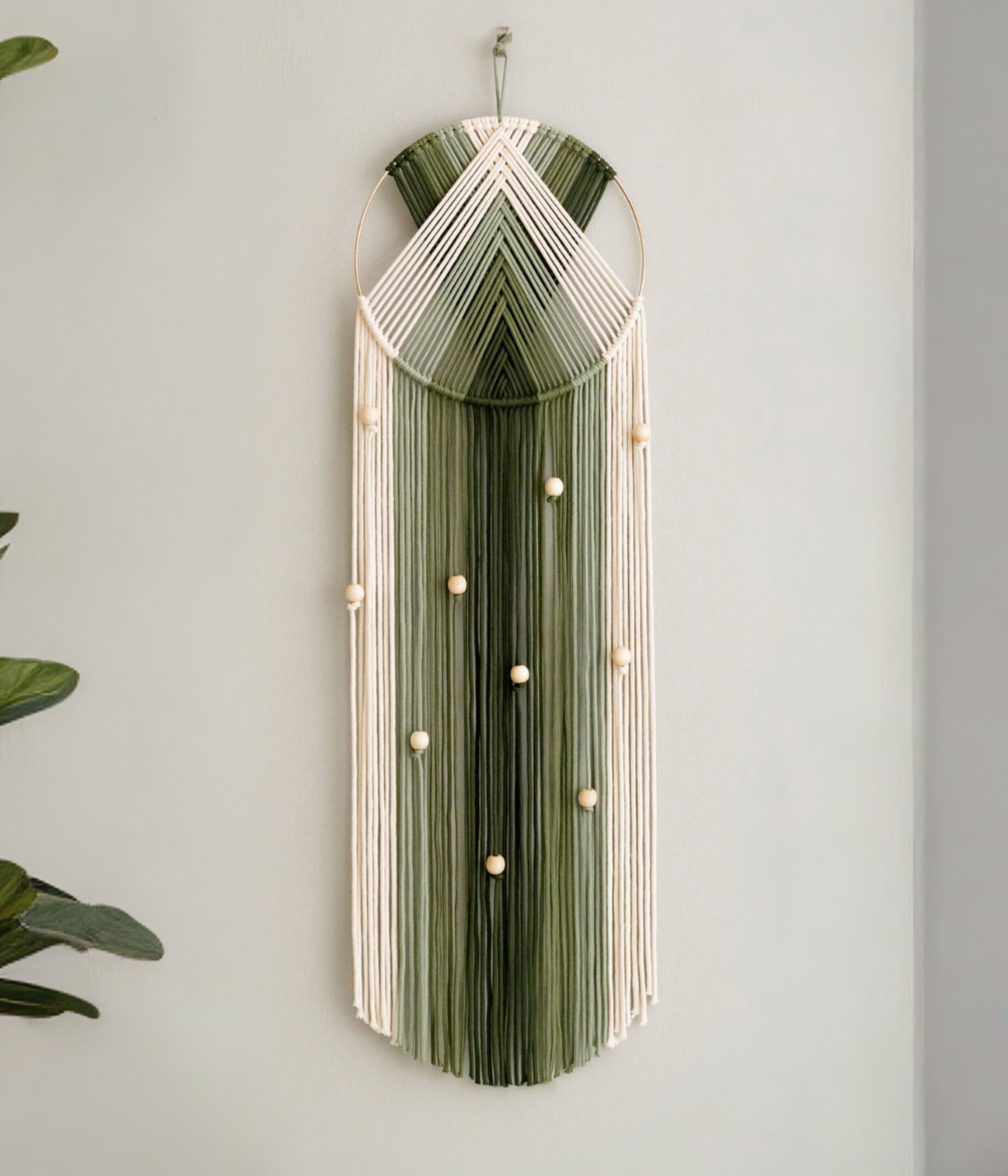 Boho Macrame Wall Hanging – Cotton Dreamcatcher Wall Decor Handmade V51