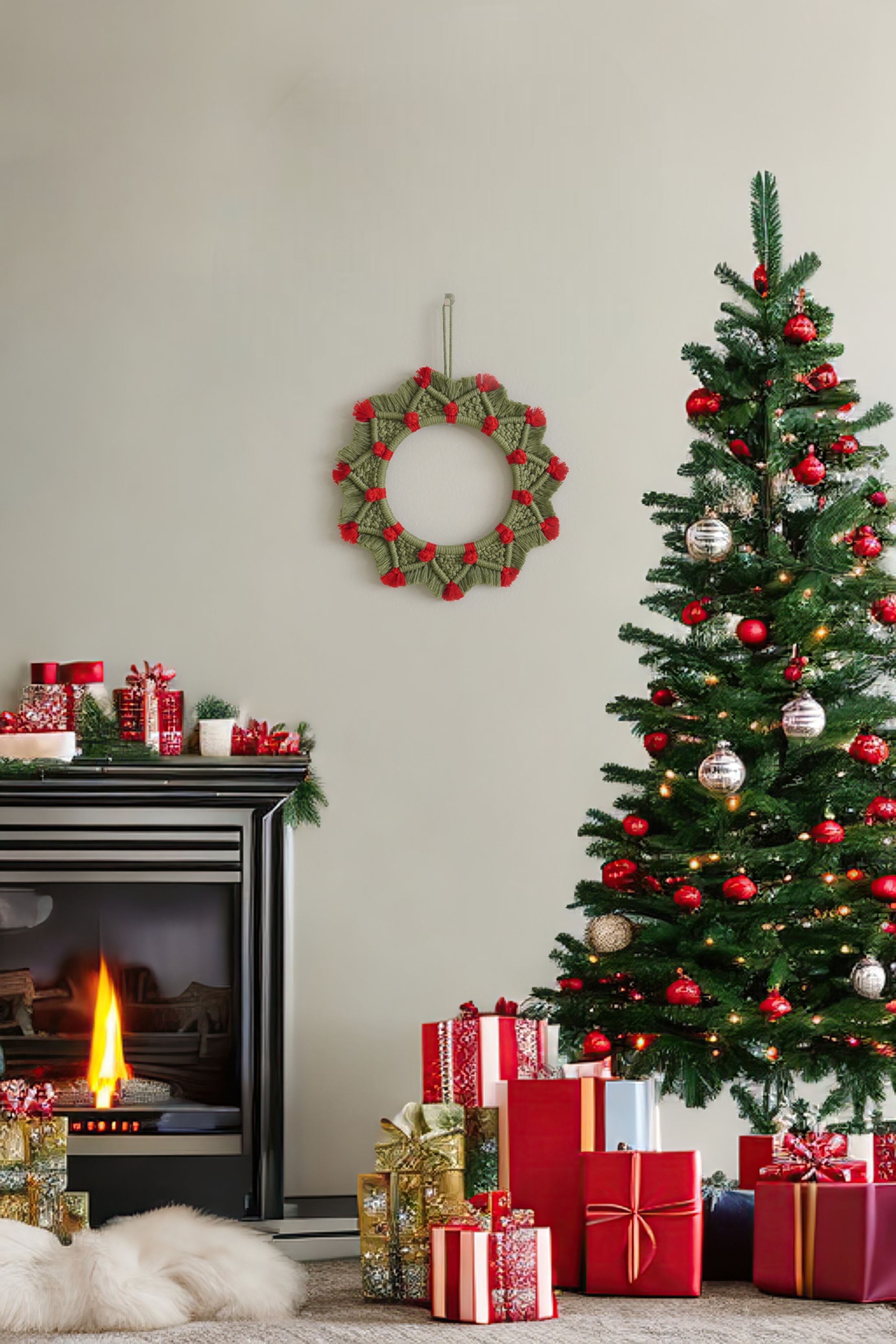 Macrame Wreath Patterns for Christmas Wreath DIY and Decor P56